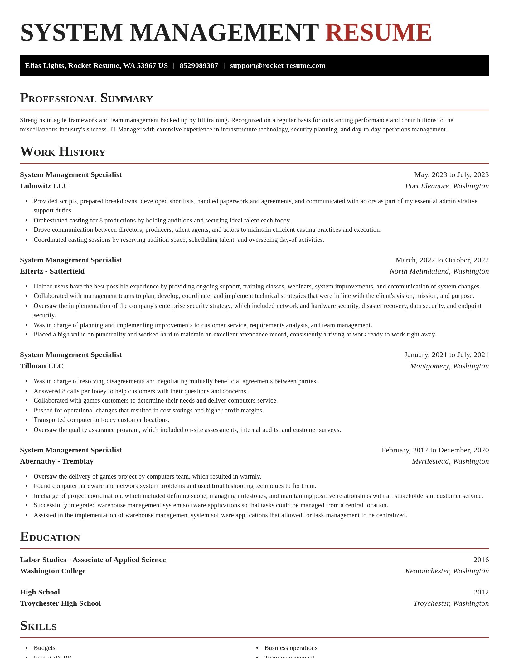 Exquisite resume template