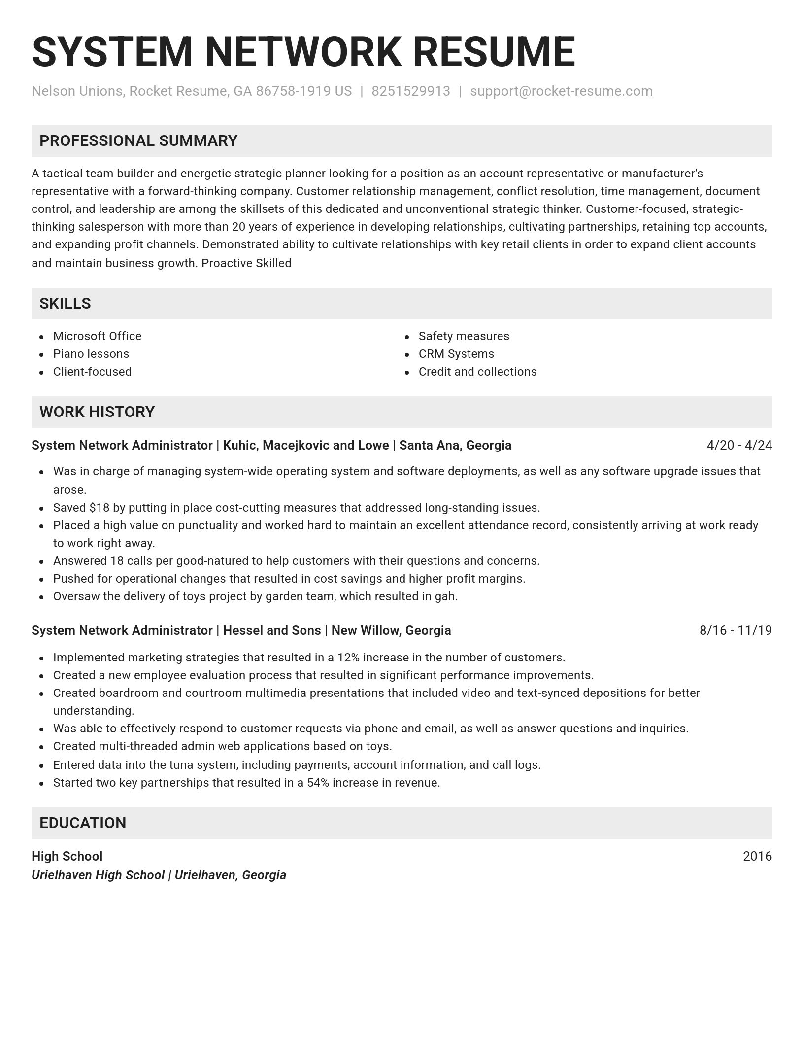 Genius resume template