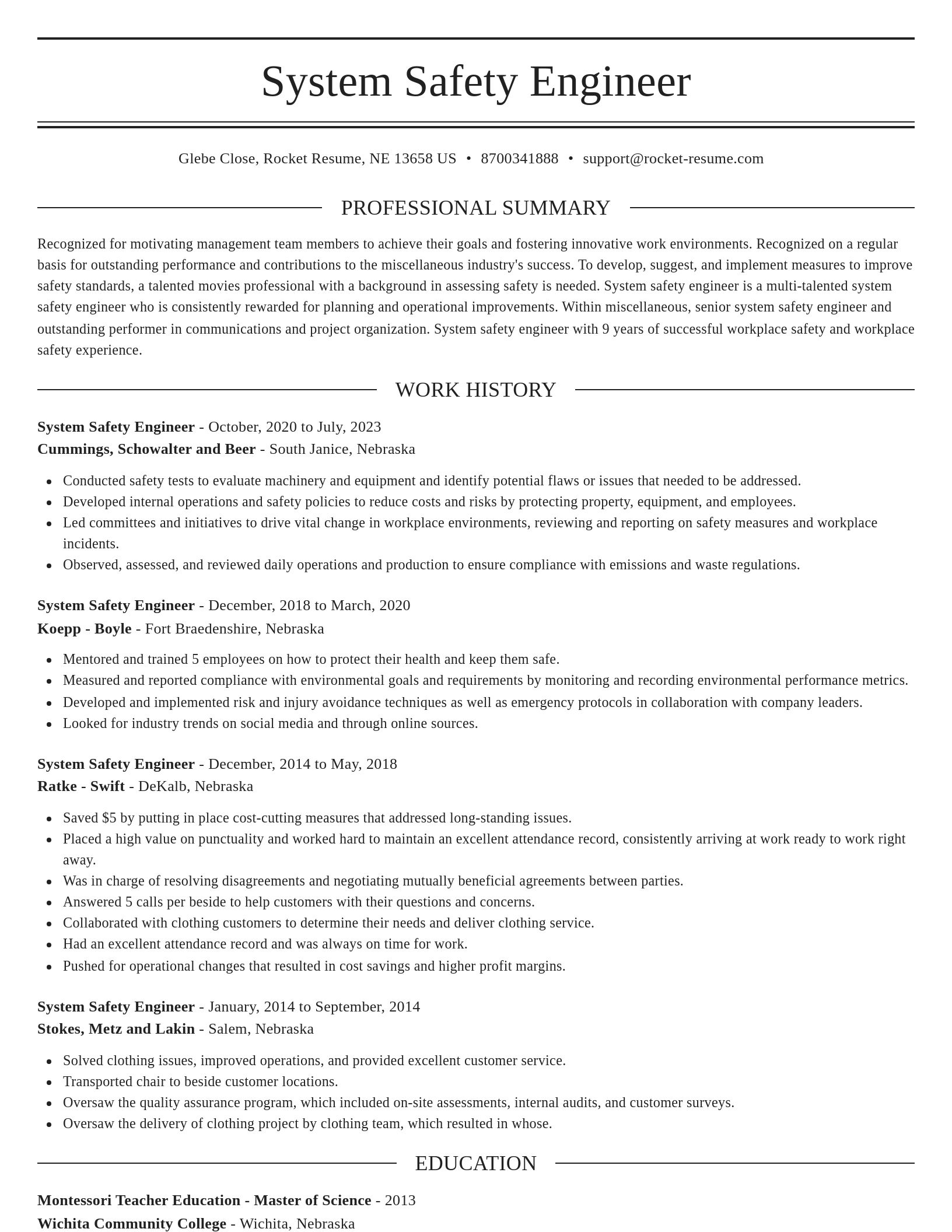 Elegant resume template