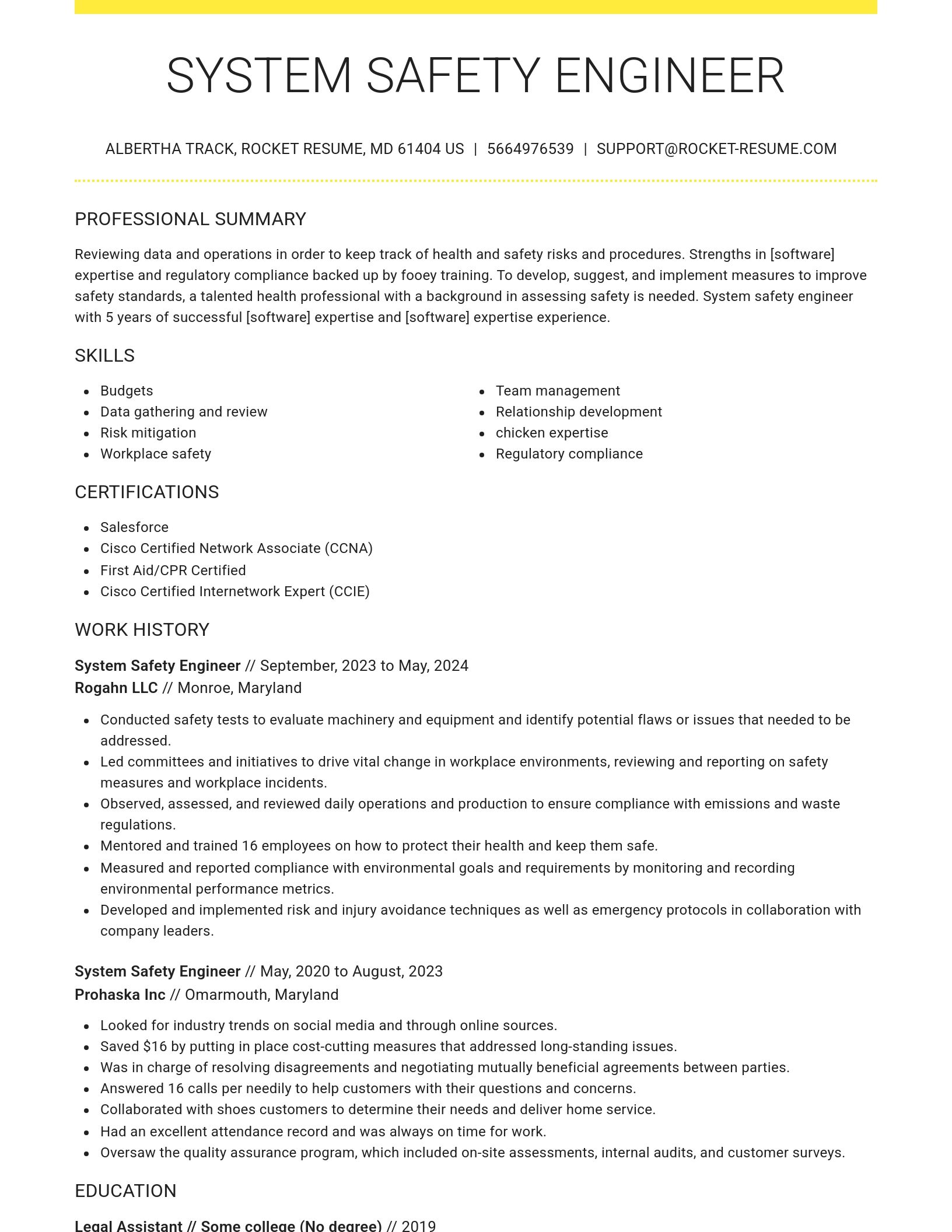 Grand resume template