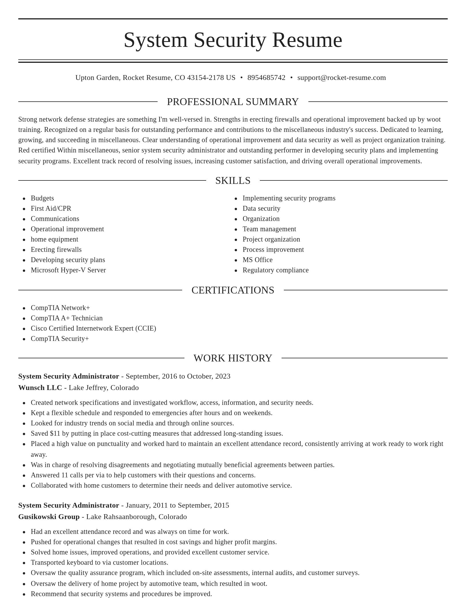 Elegant resume template