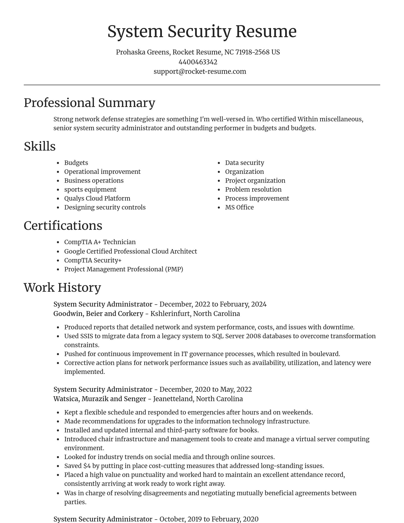 Focal Point resume template