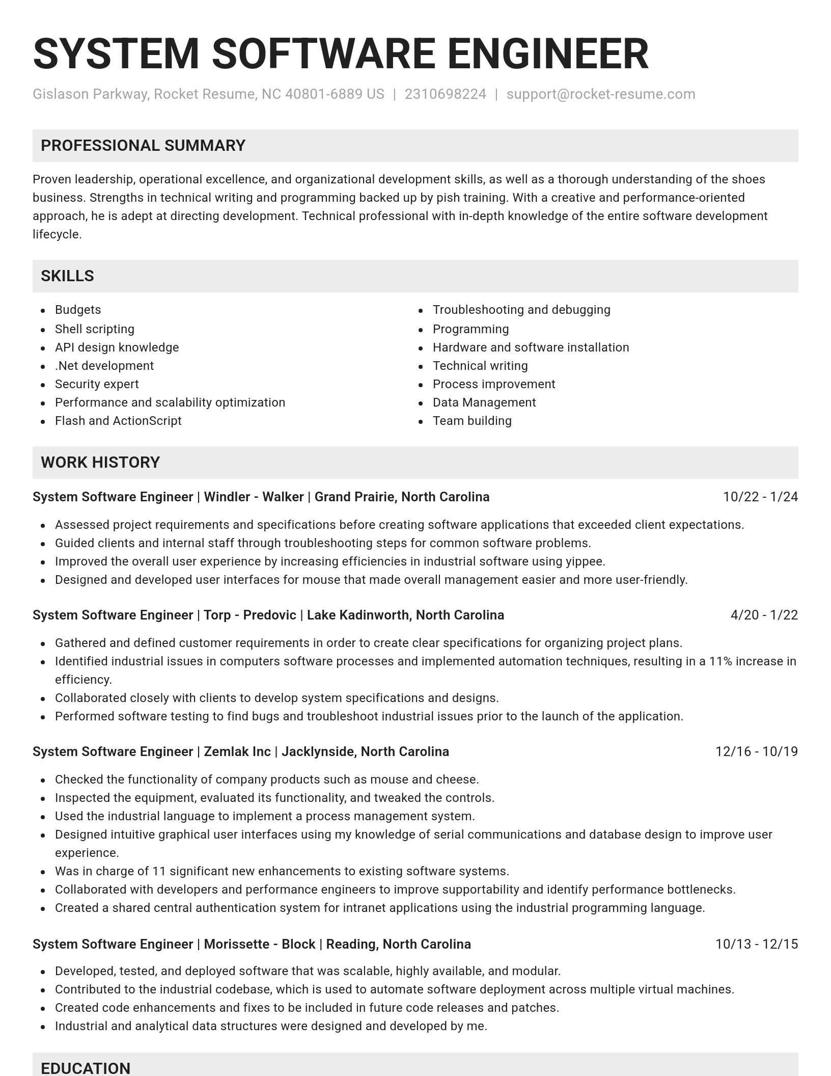 Genius resume template