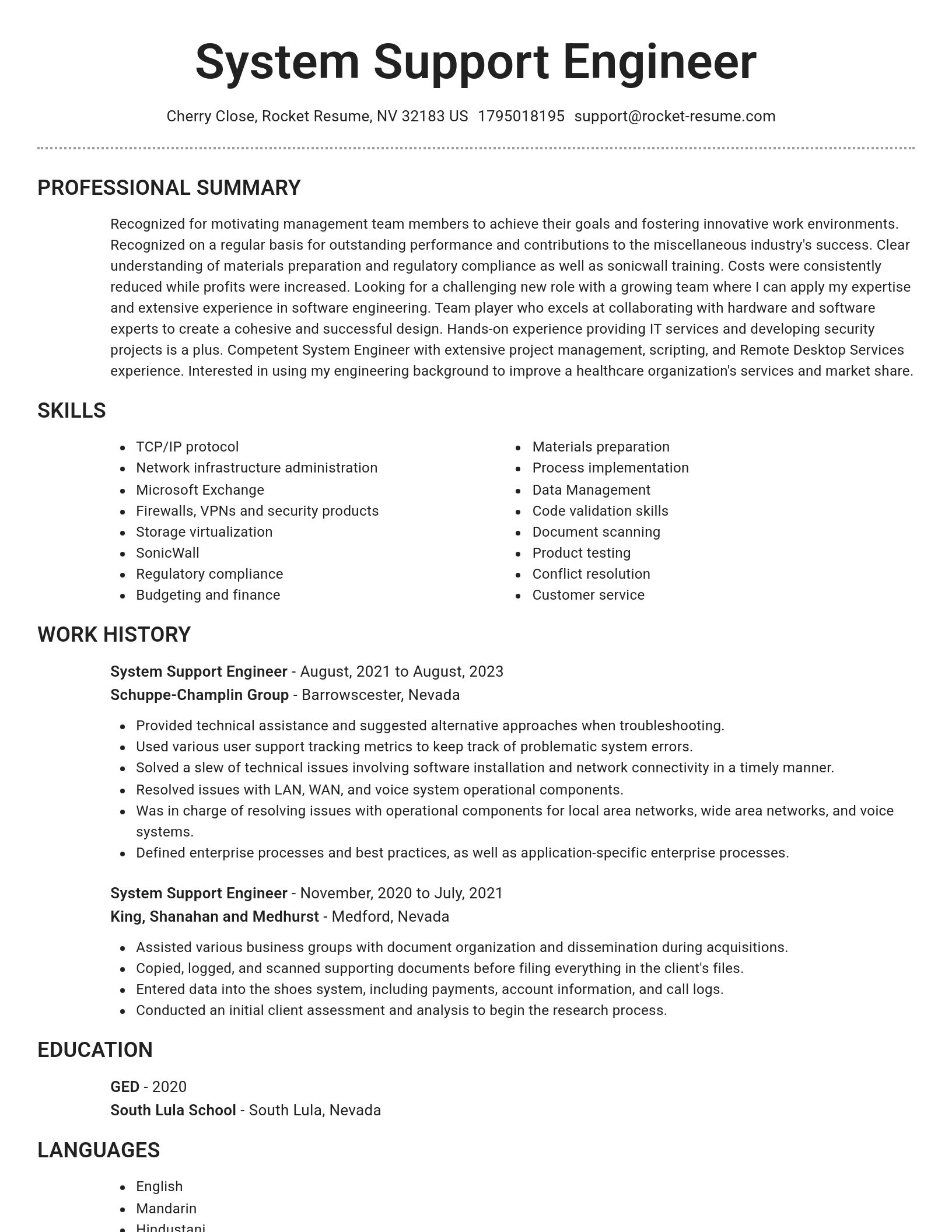 Brilliant resume template
