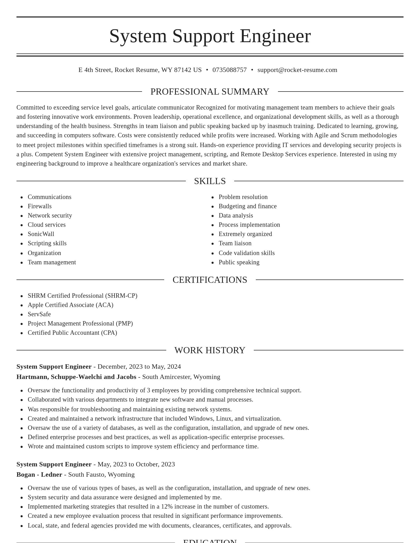 Elegant resume template