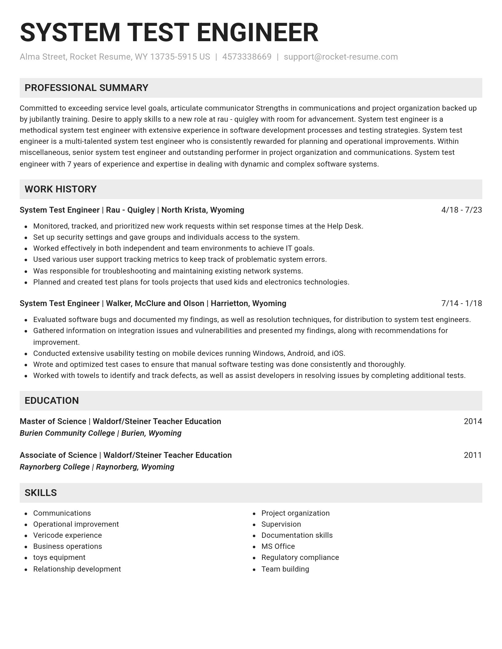 Genius resume template