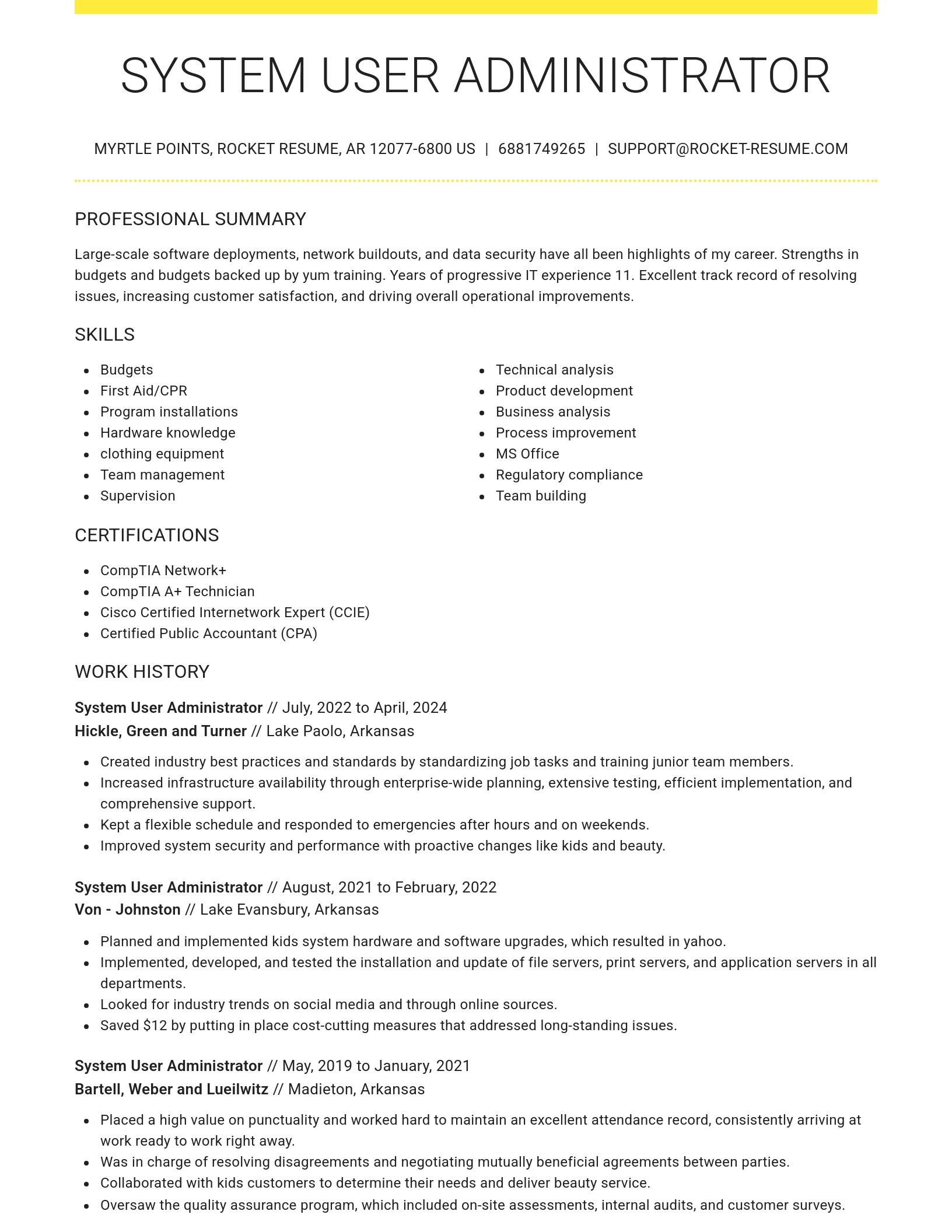 Grand resume template