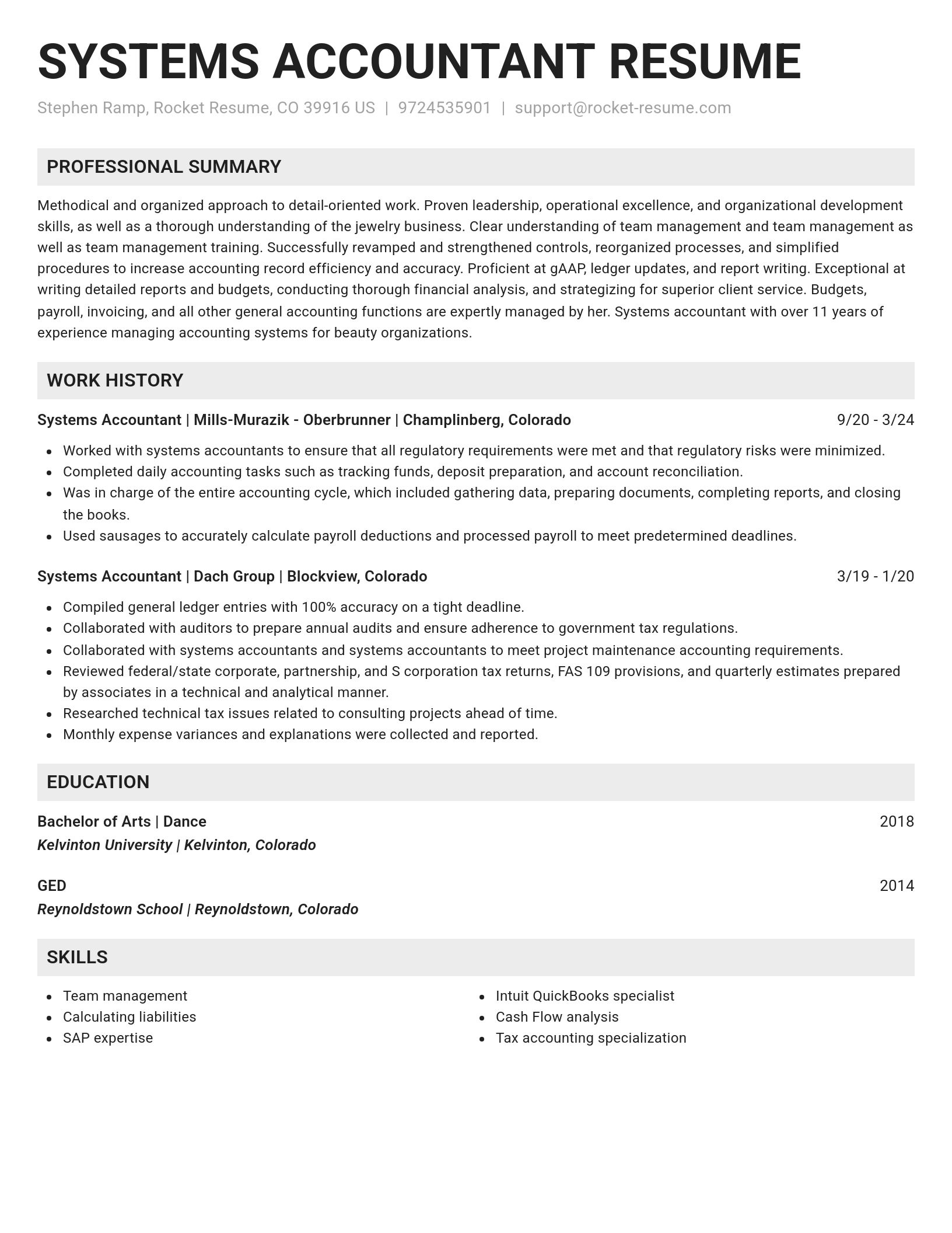 Genius resume template