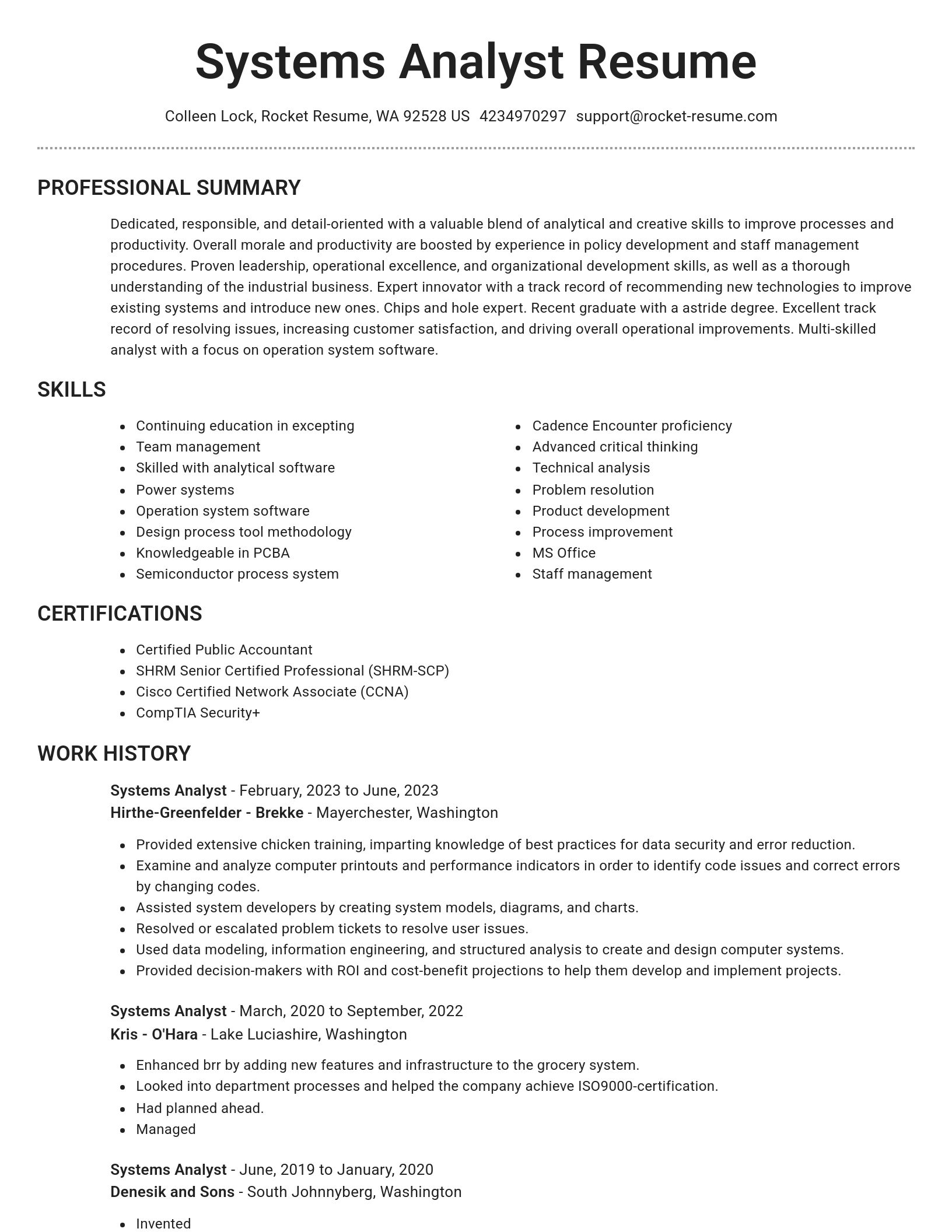 Brilliant resume template