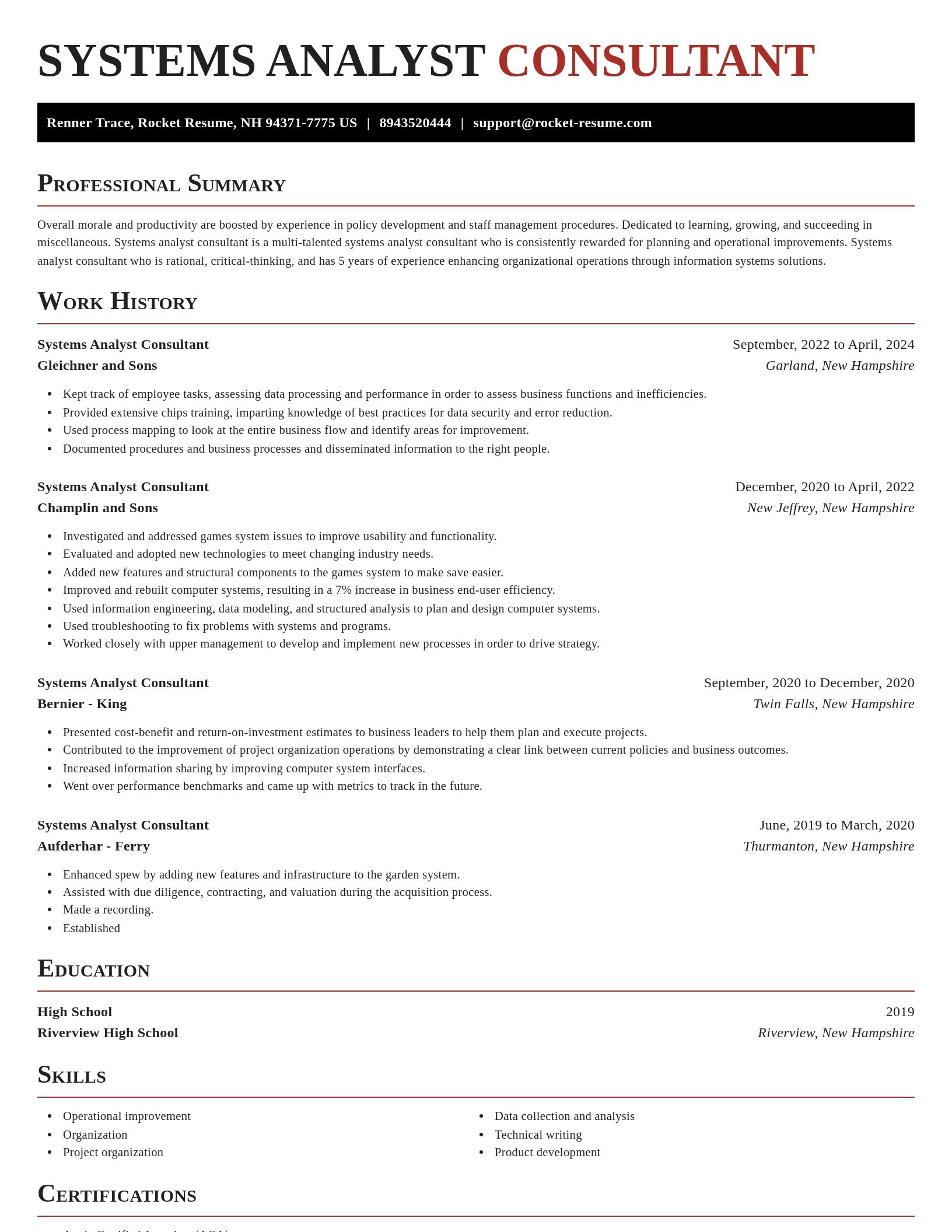 Exquisite resume template