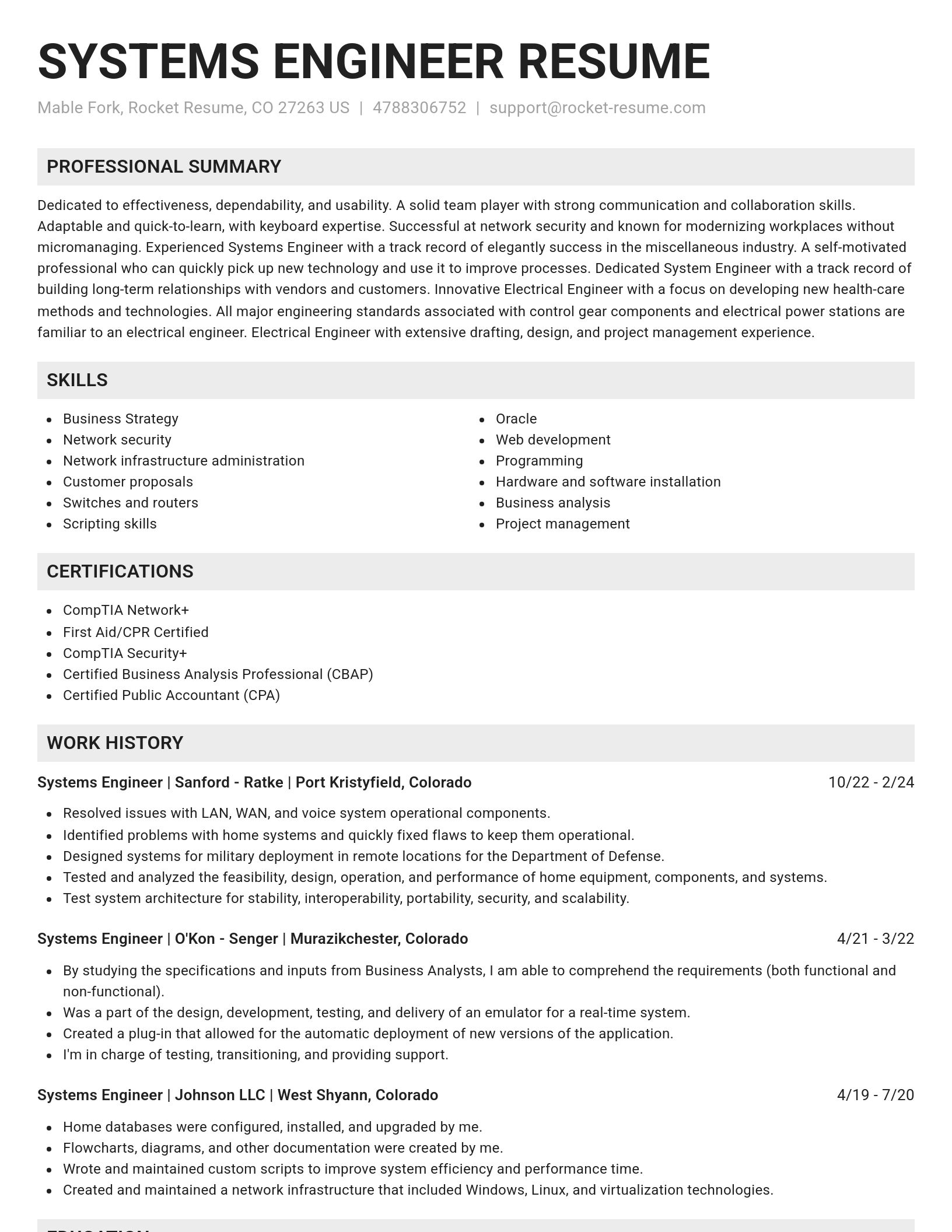 Genius resume template