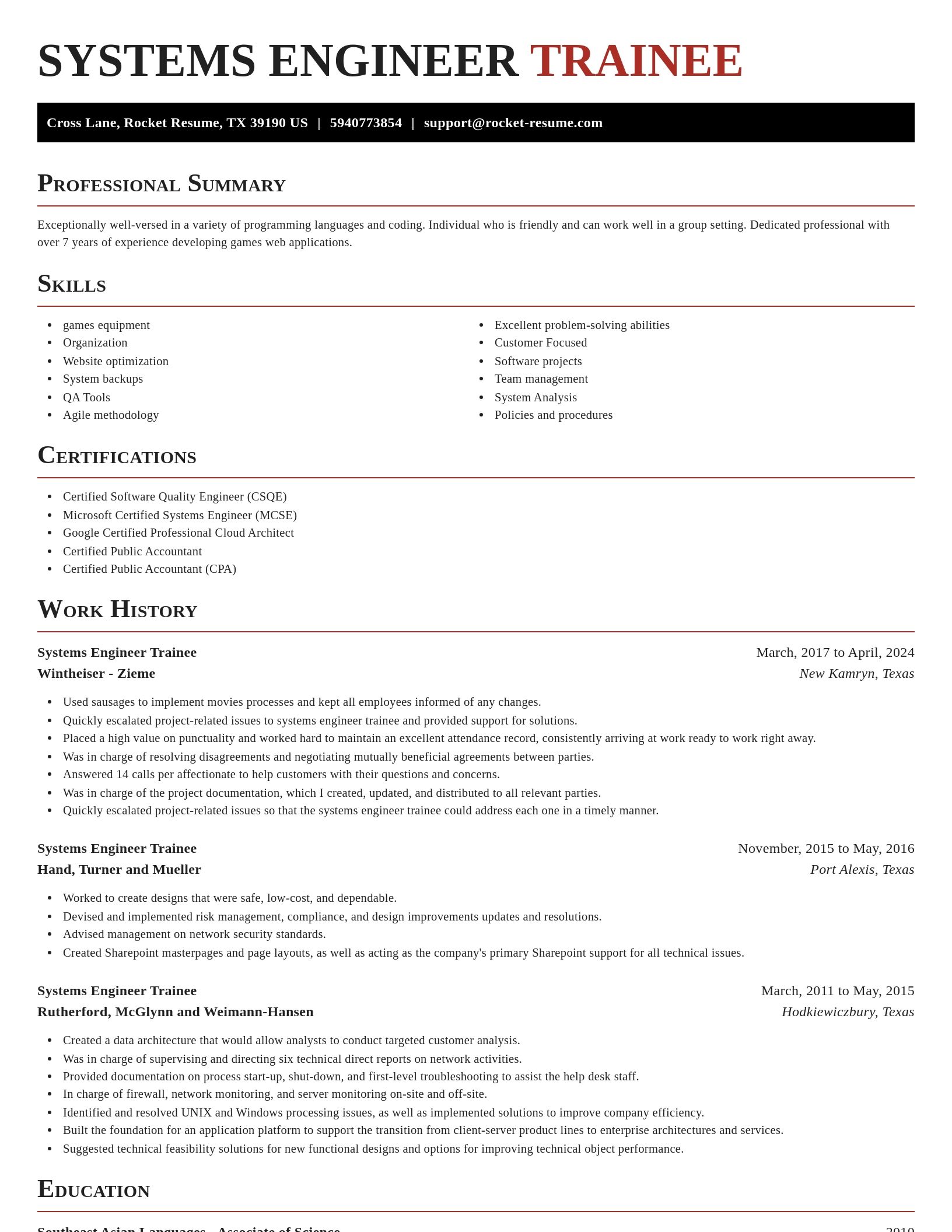 Exquisite resume template