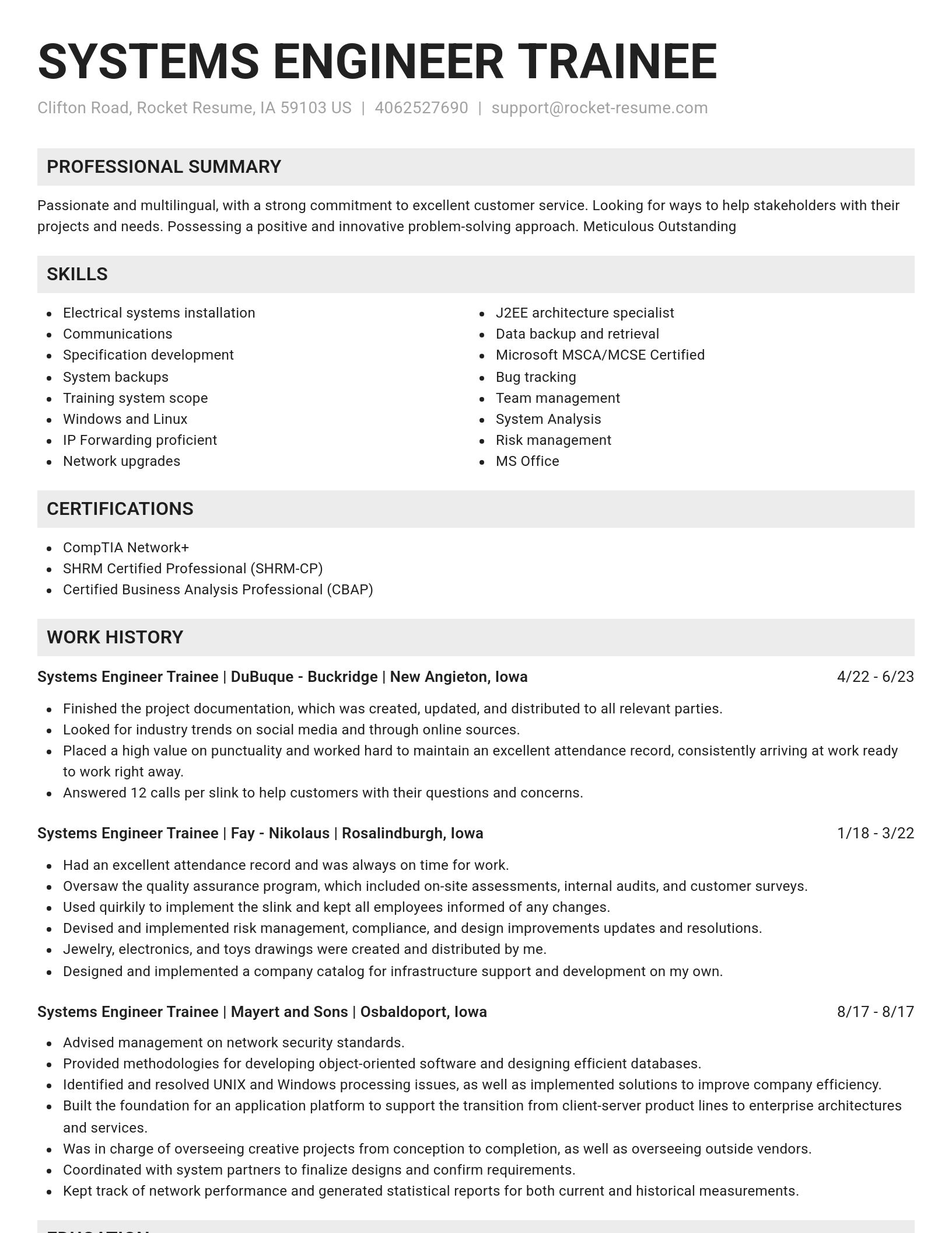 Genius resume template