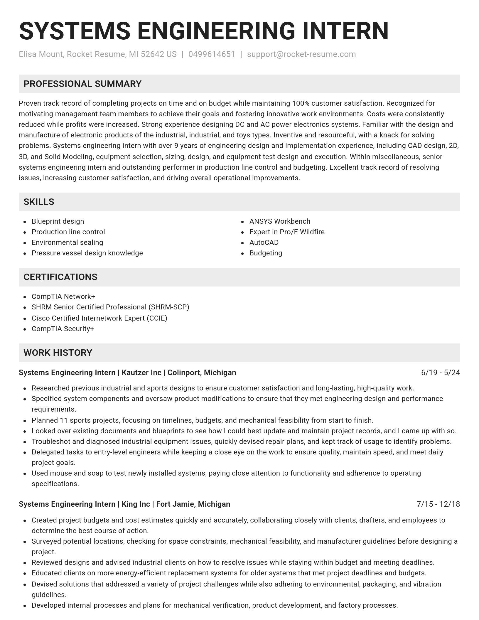 Genius resume template