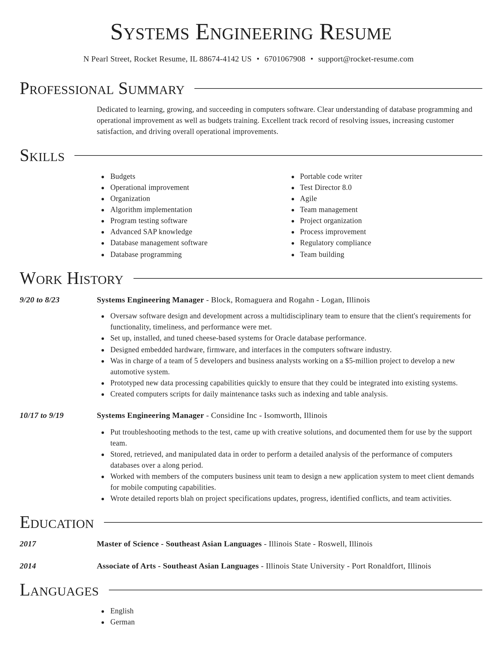 Director resume template