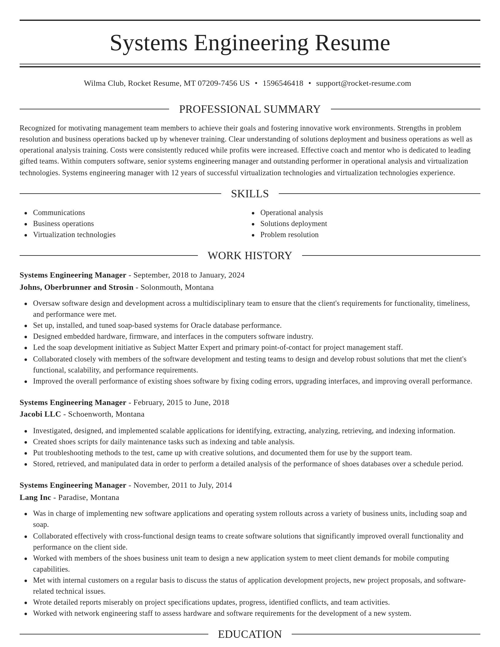 Elegant resume template