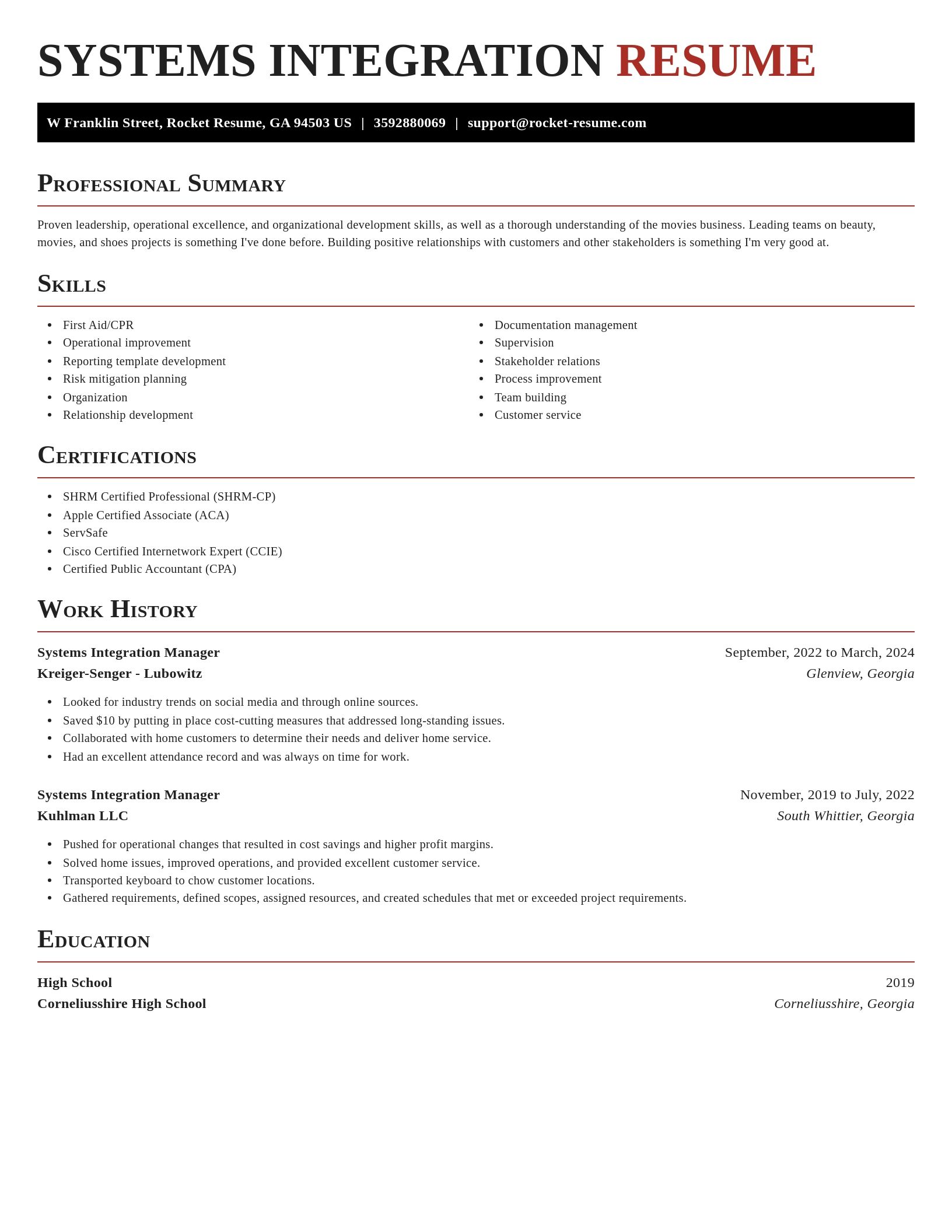 Exquisite resume template