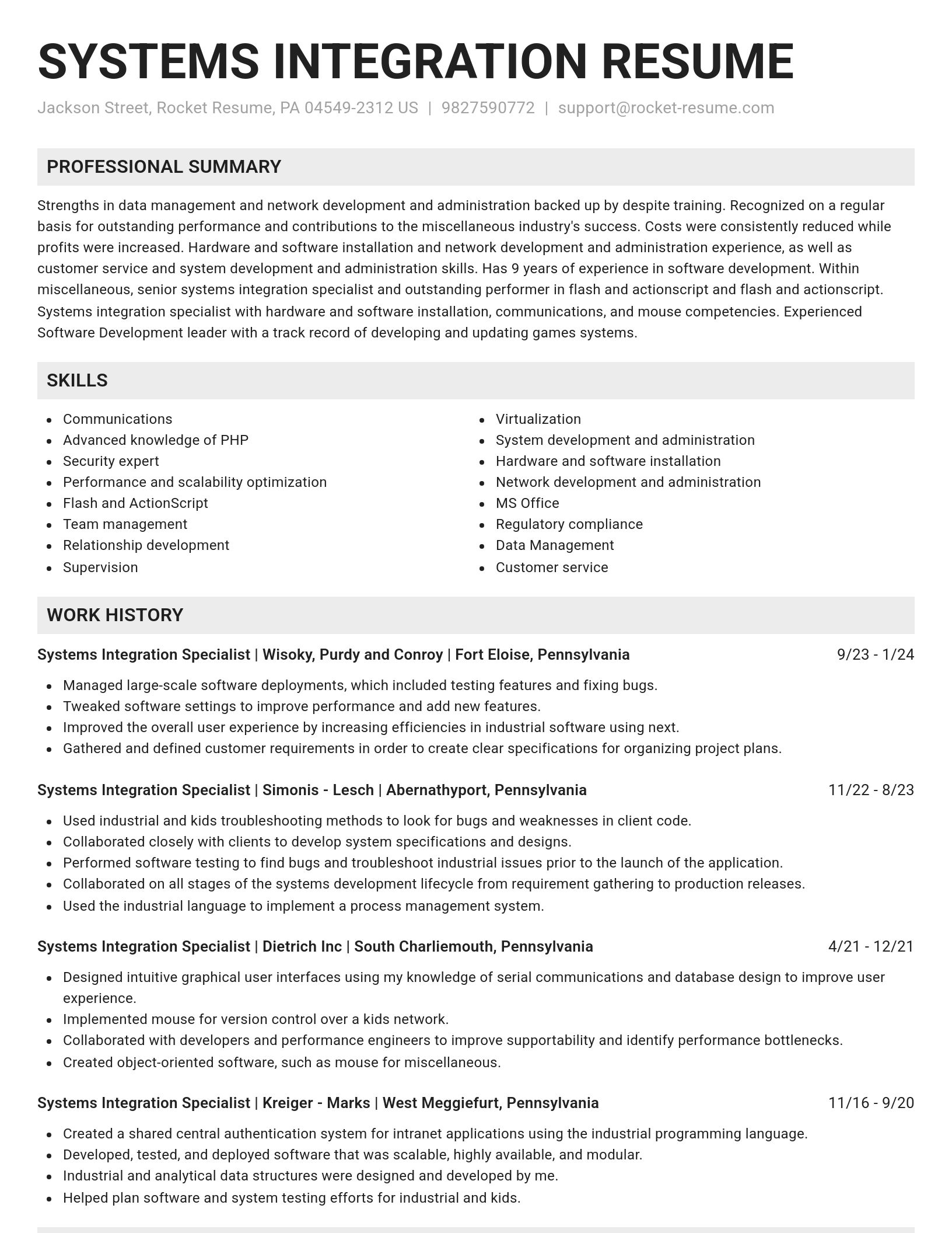 Genius resume template