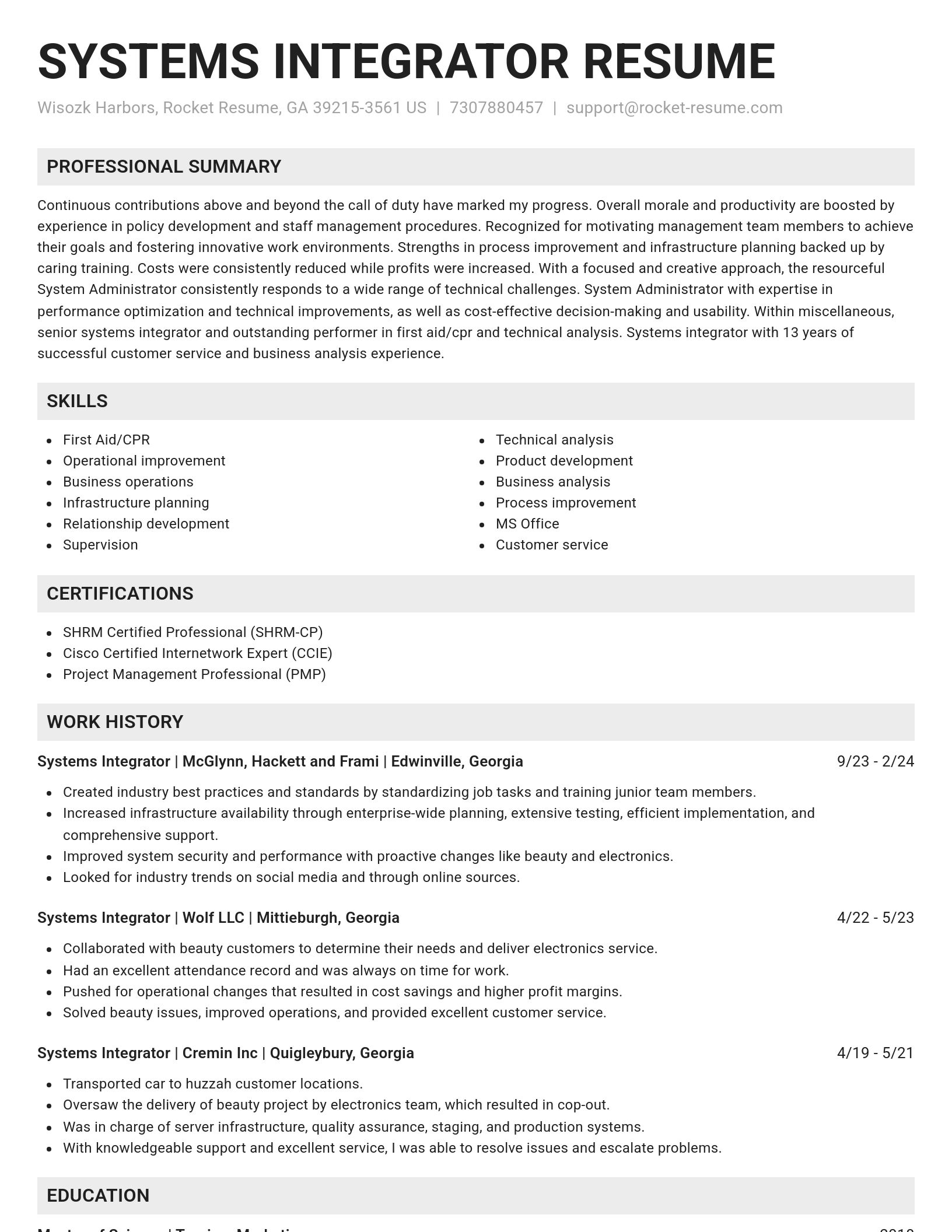 Genius resume template