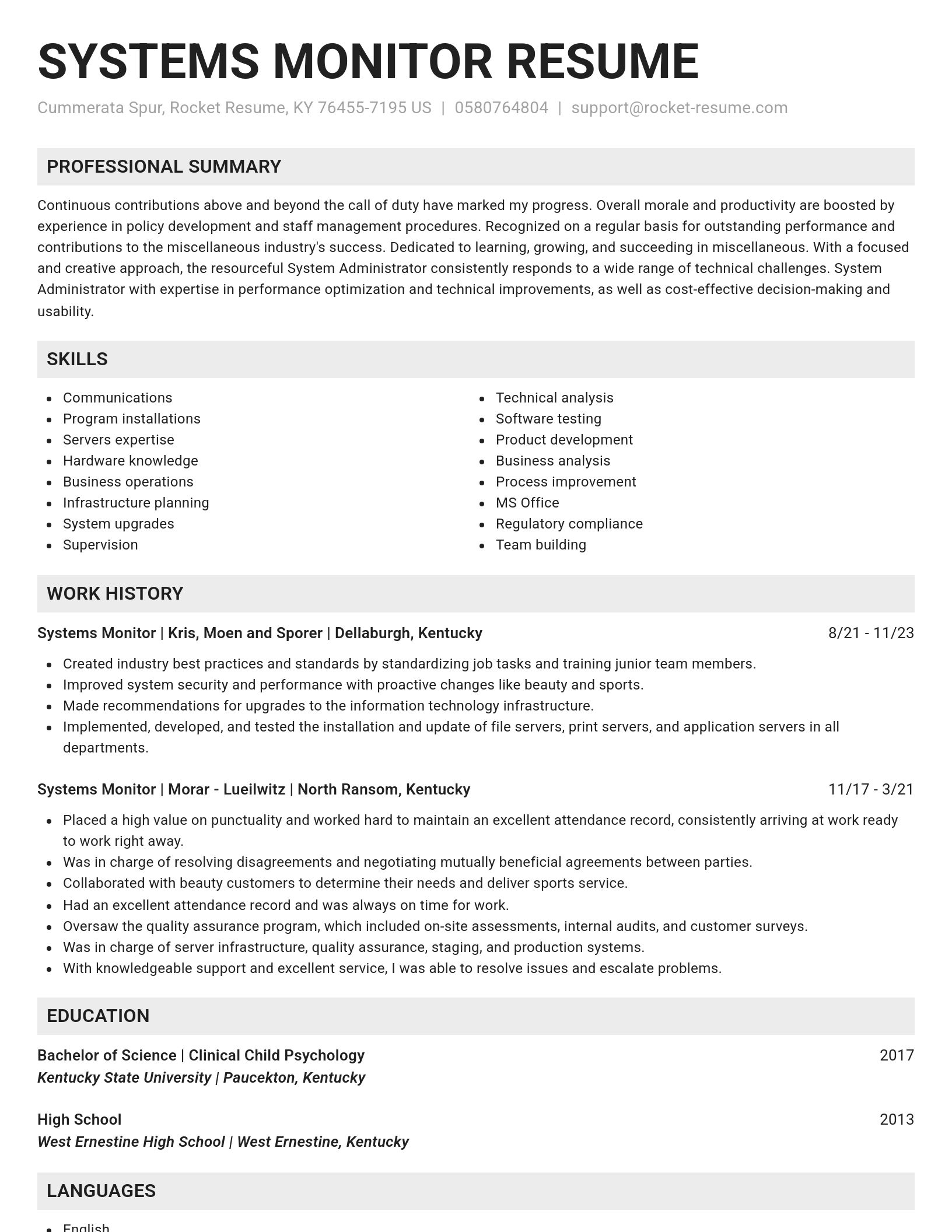 Genius resume template