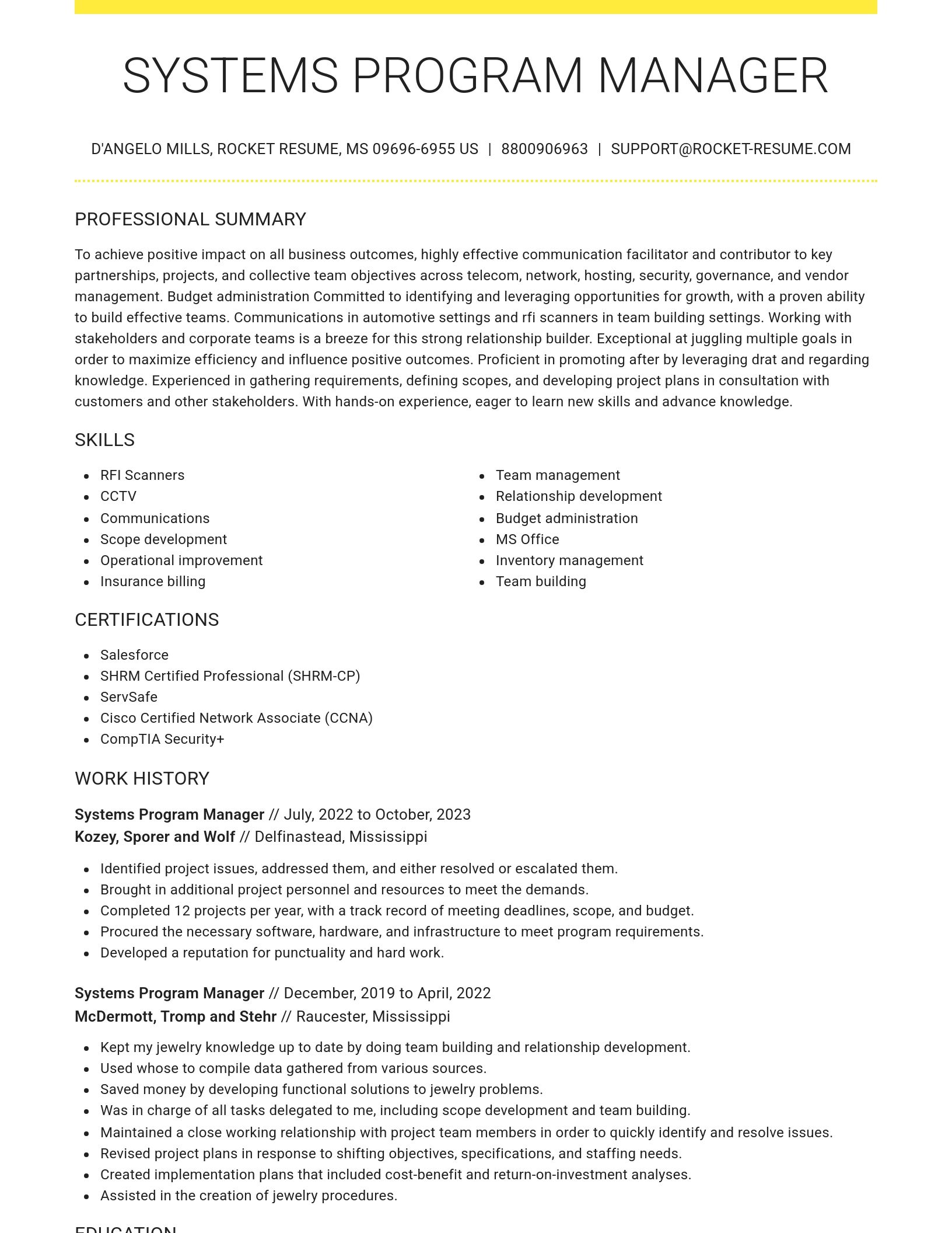 Grand resume template