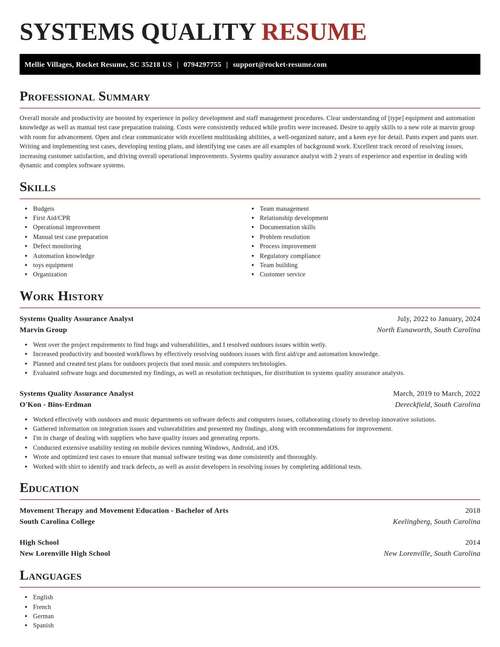 Exquisite resume template