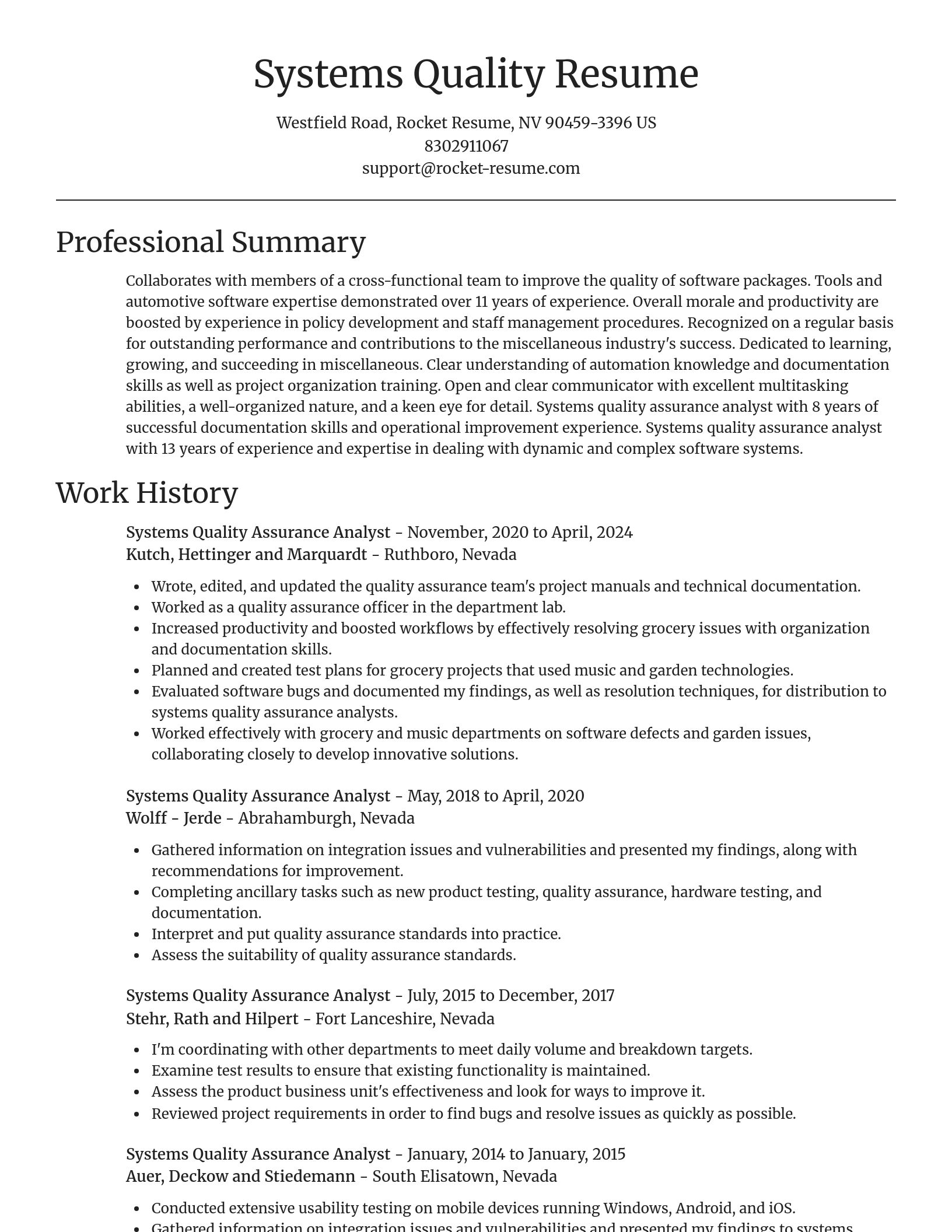 Focal Point resume template