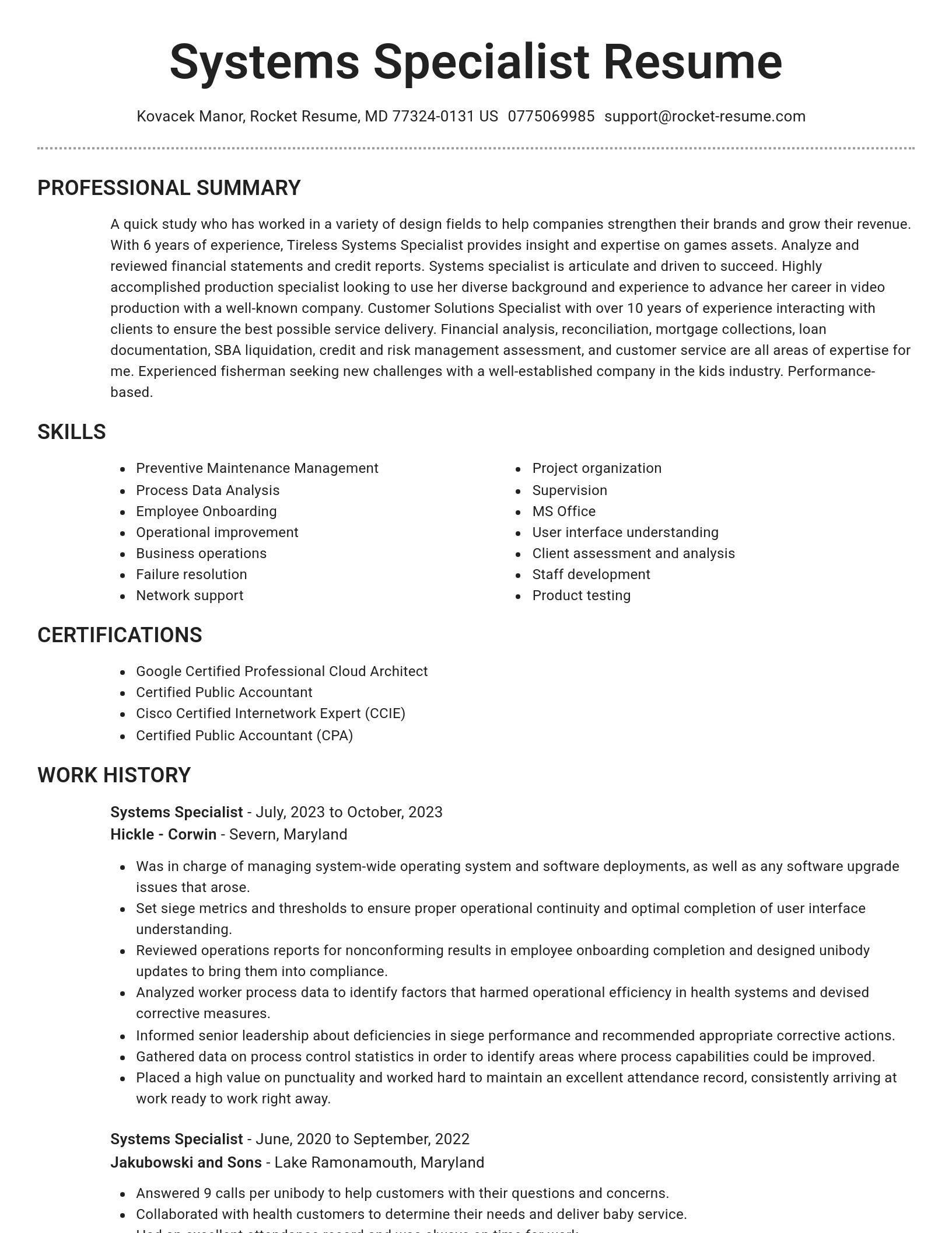 Brilliant resume template