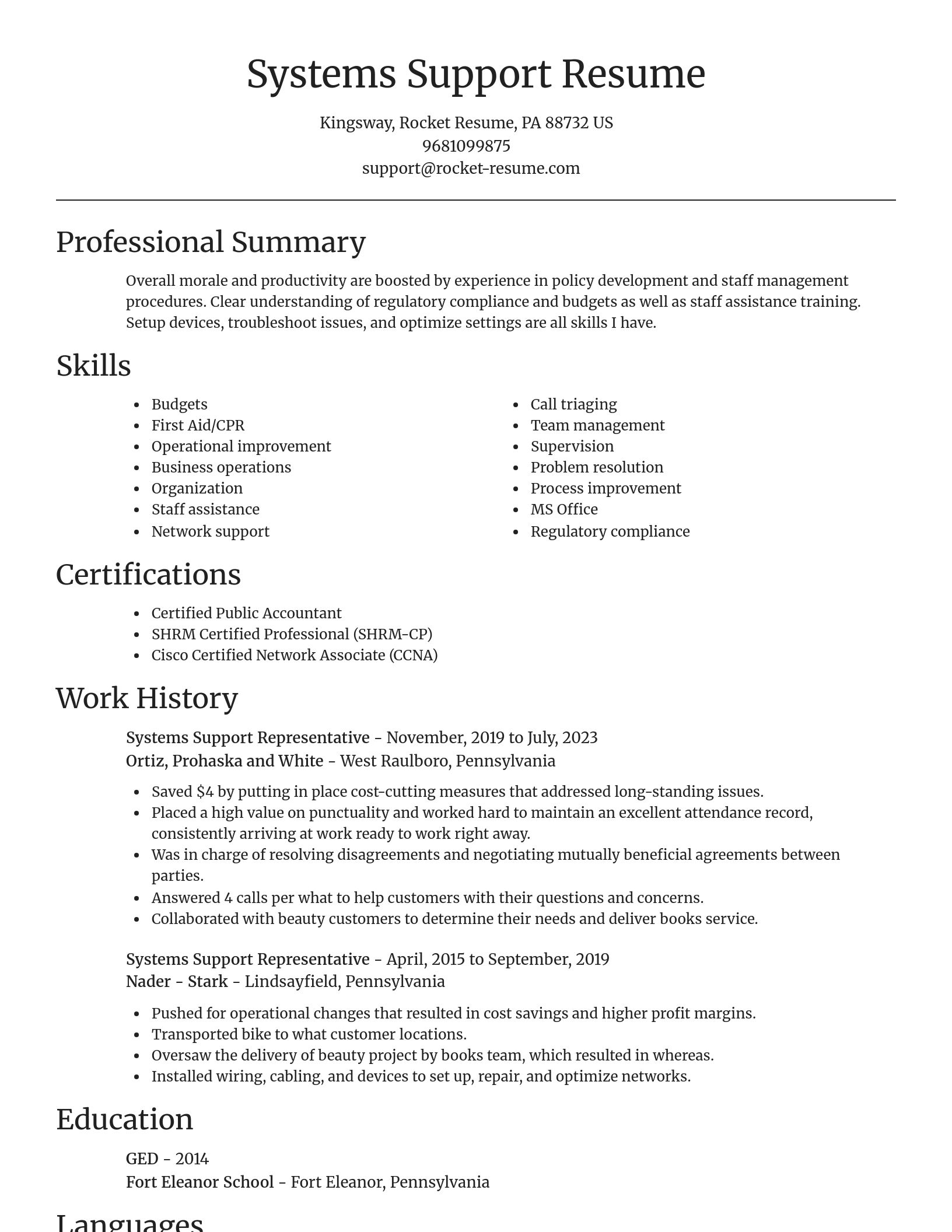 Focal Point resume template