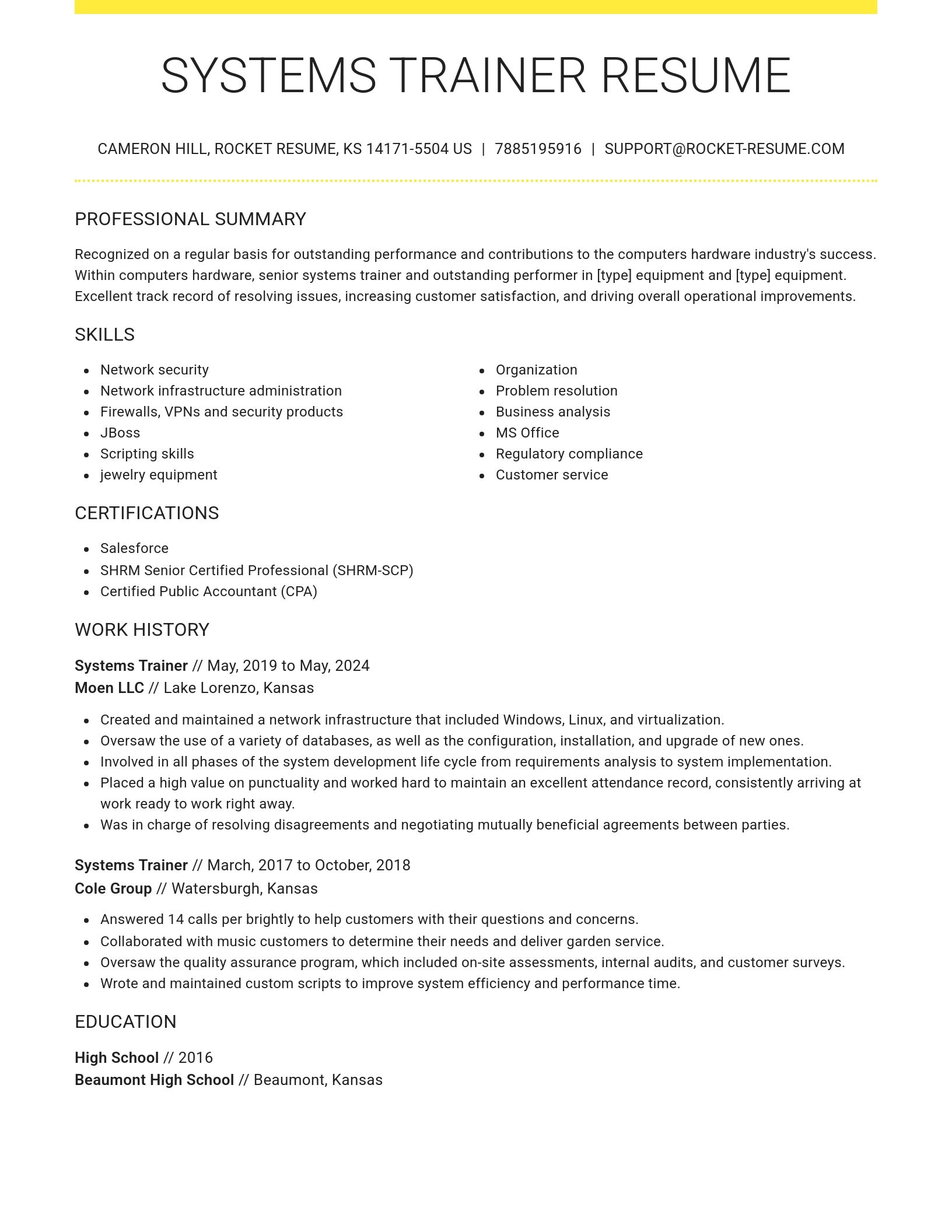 Grand resume template
