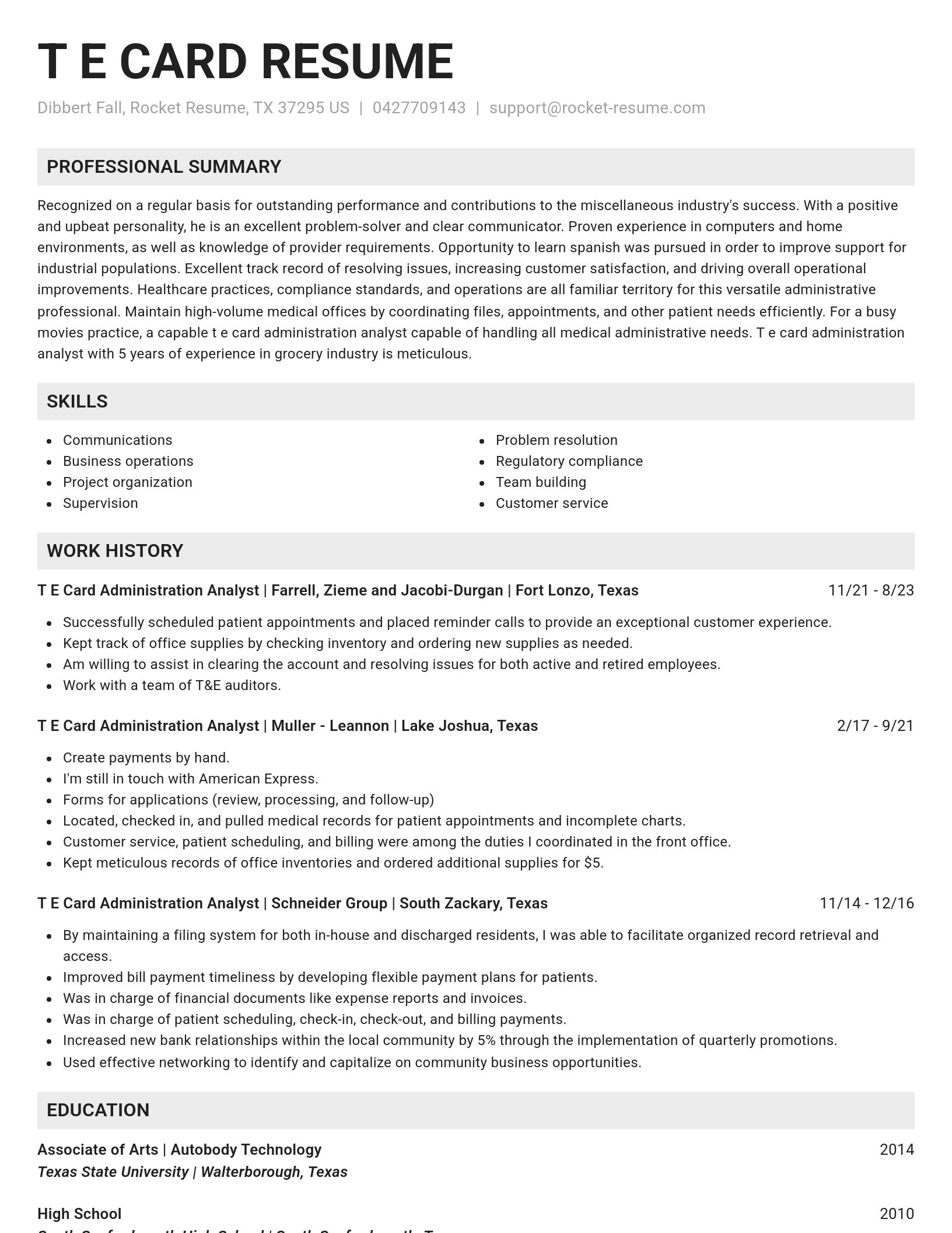 Genius resume template