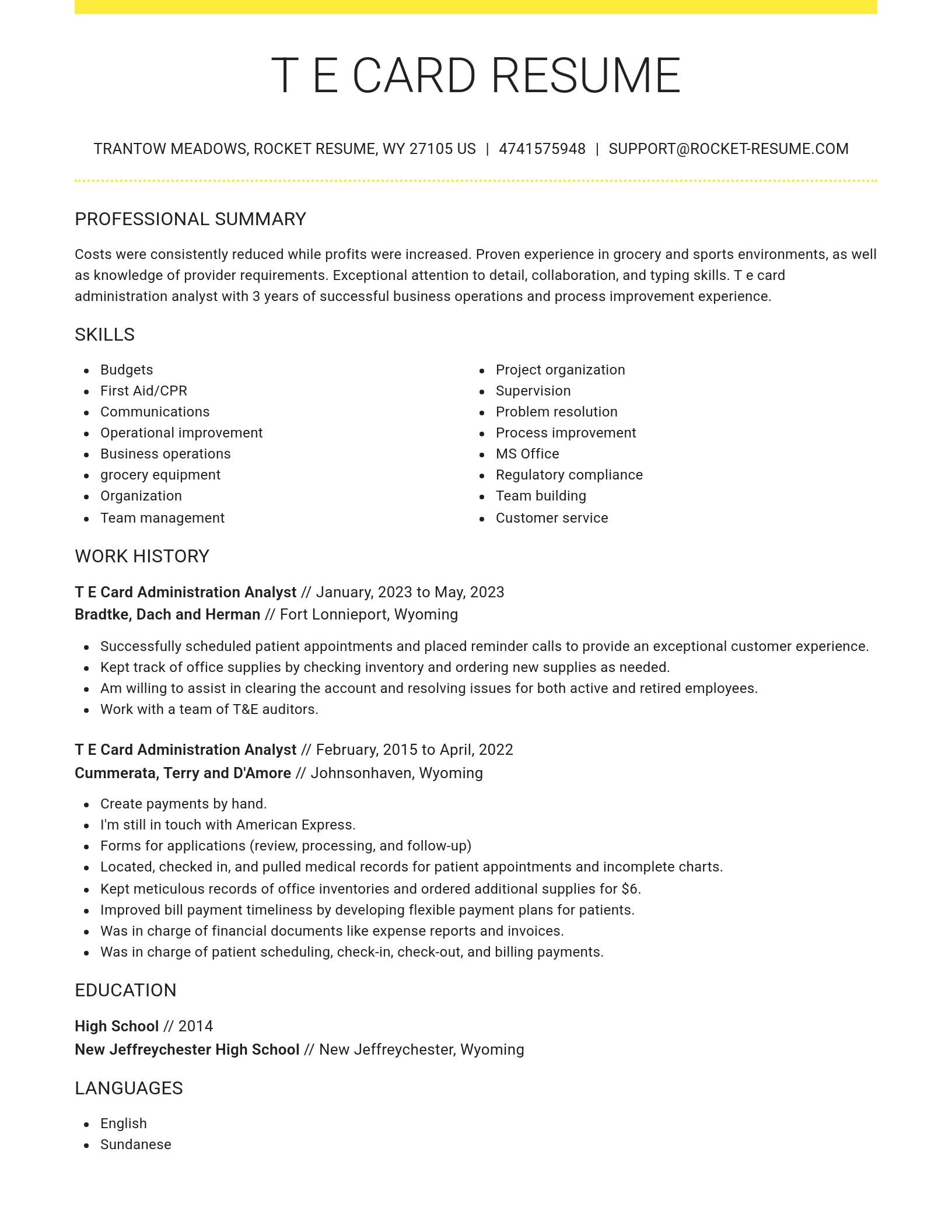 Grand resume template