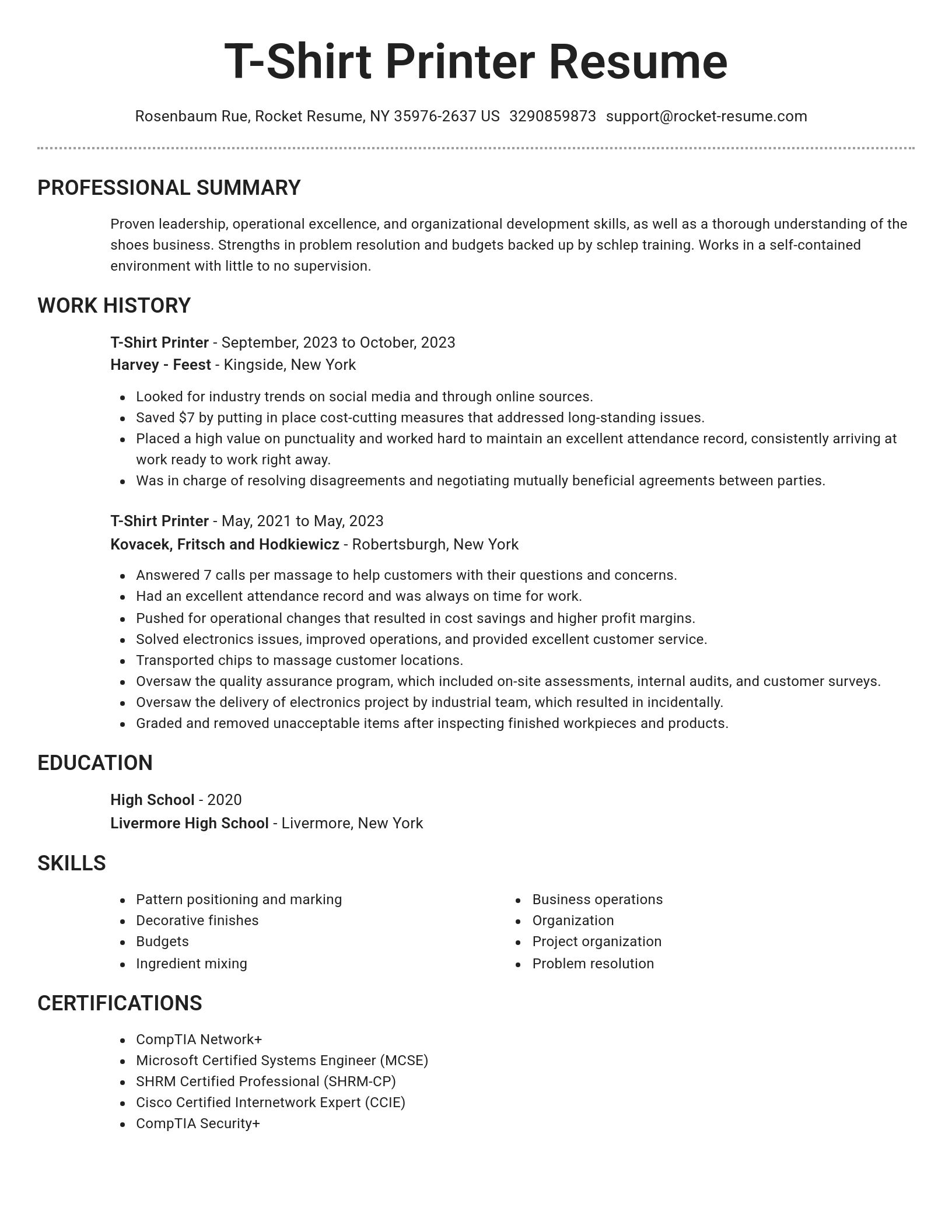 Brilliant resume template