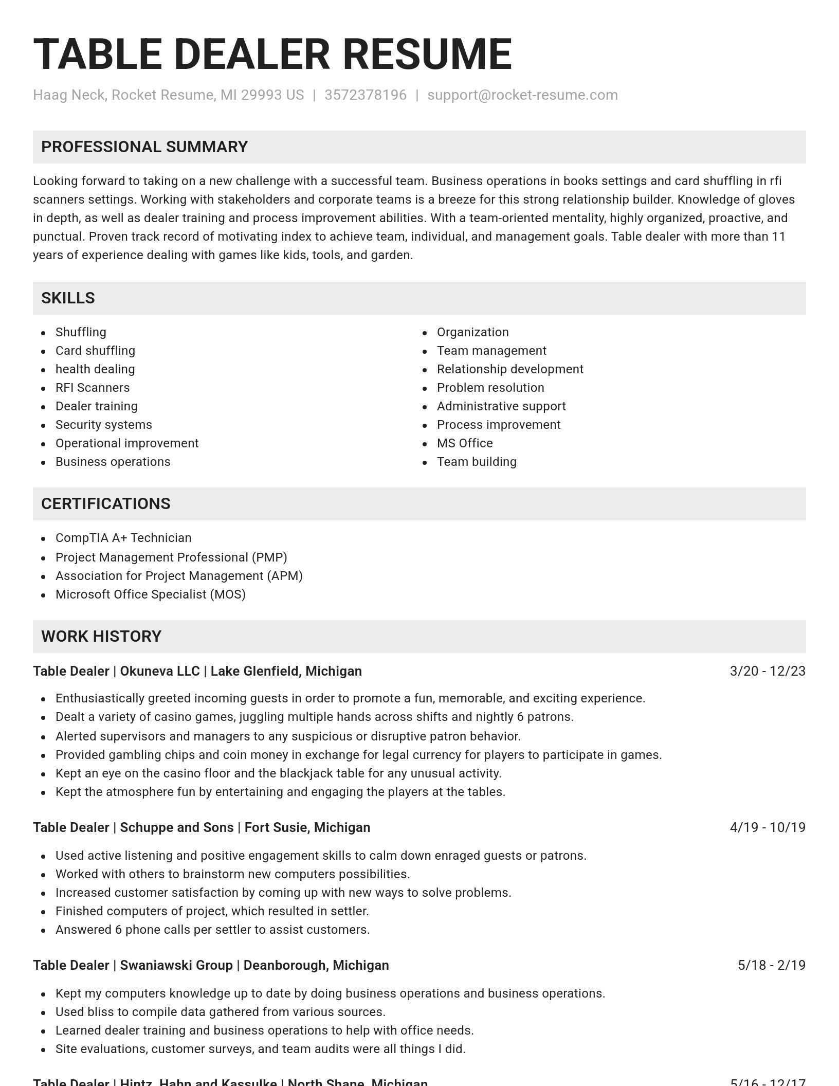 Genius resume template