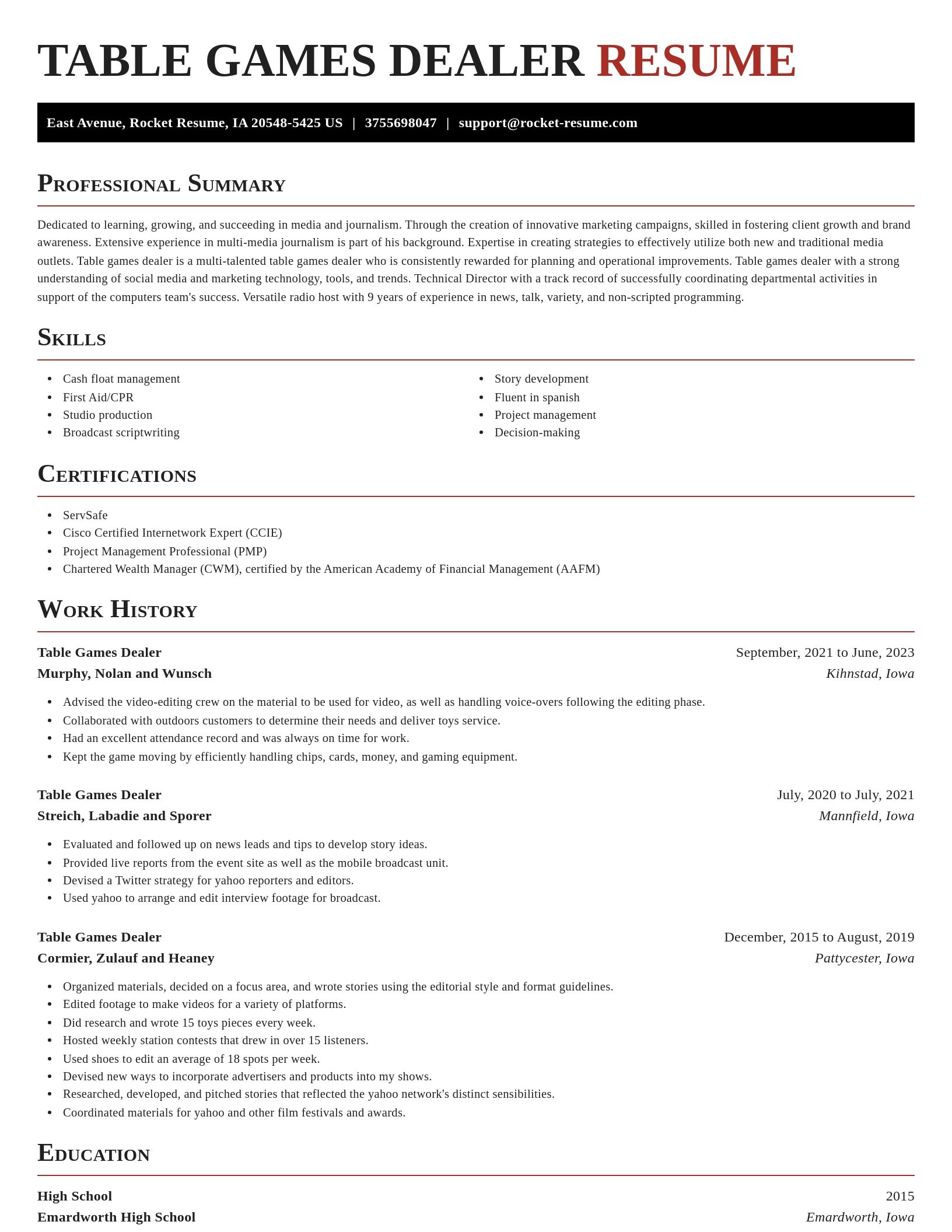 Exquisite resume template