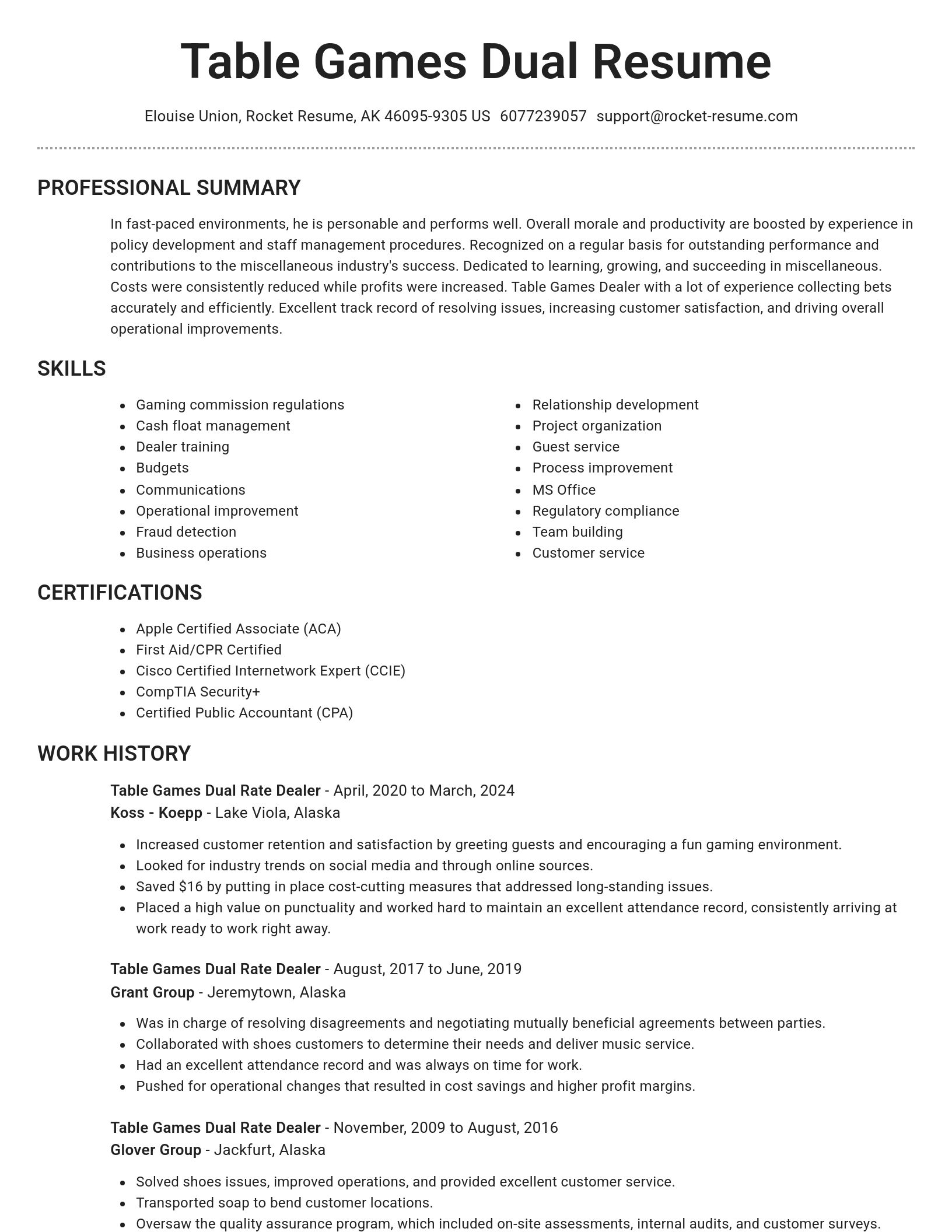 Brilliant resume template