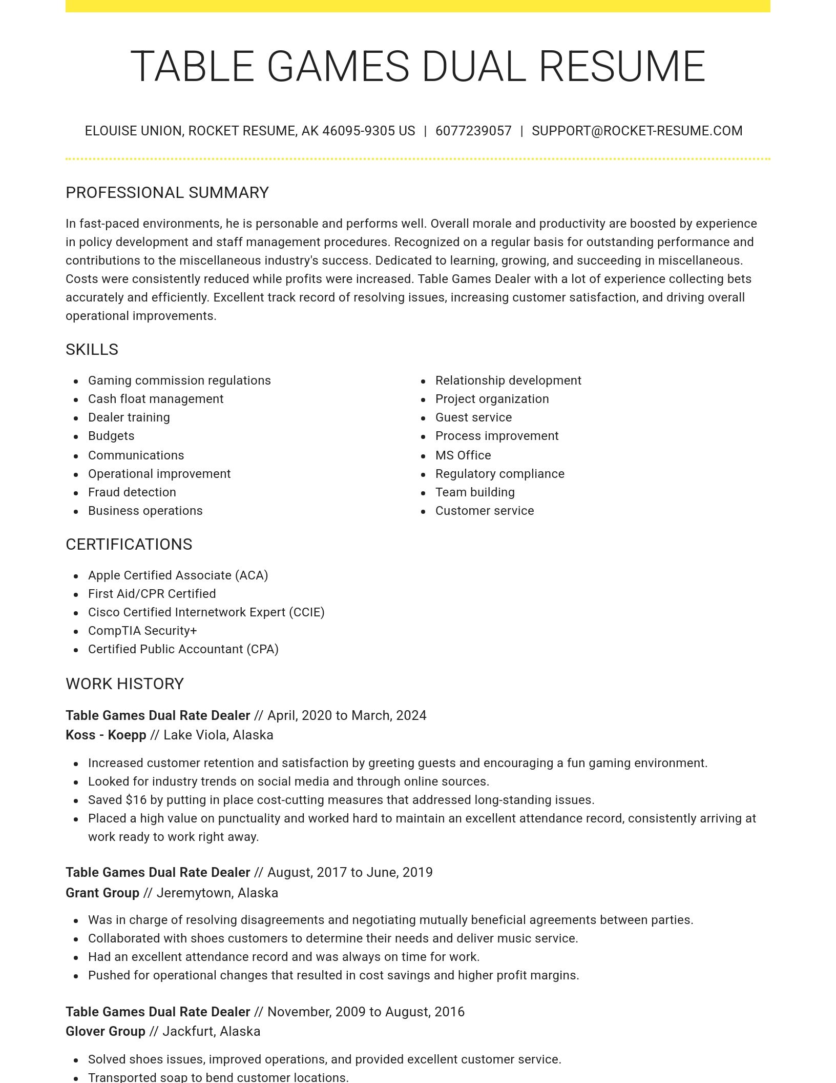 Grand resume template
