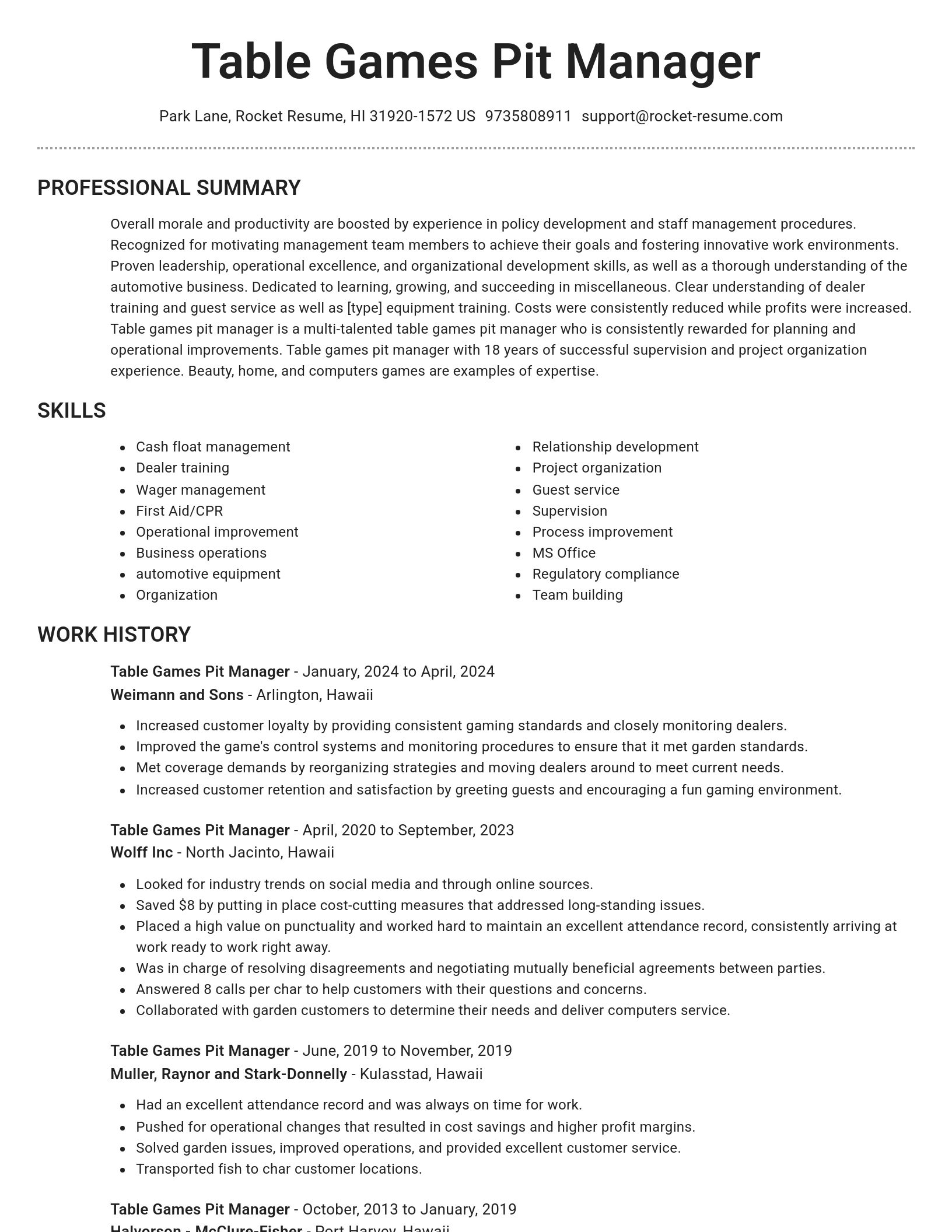 Brilliant resume template