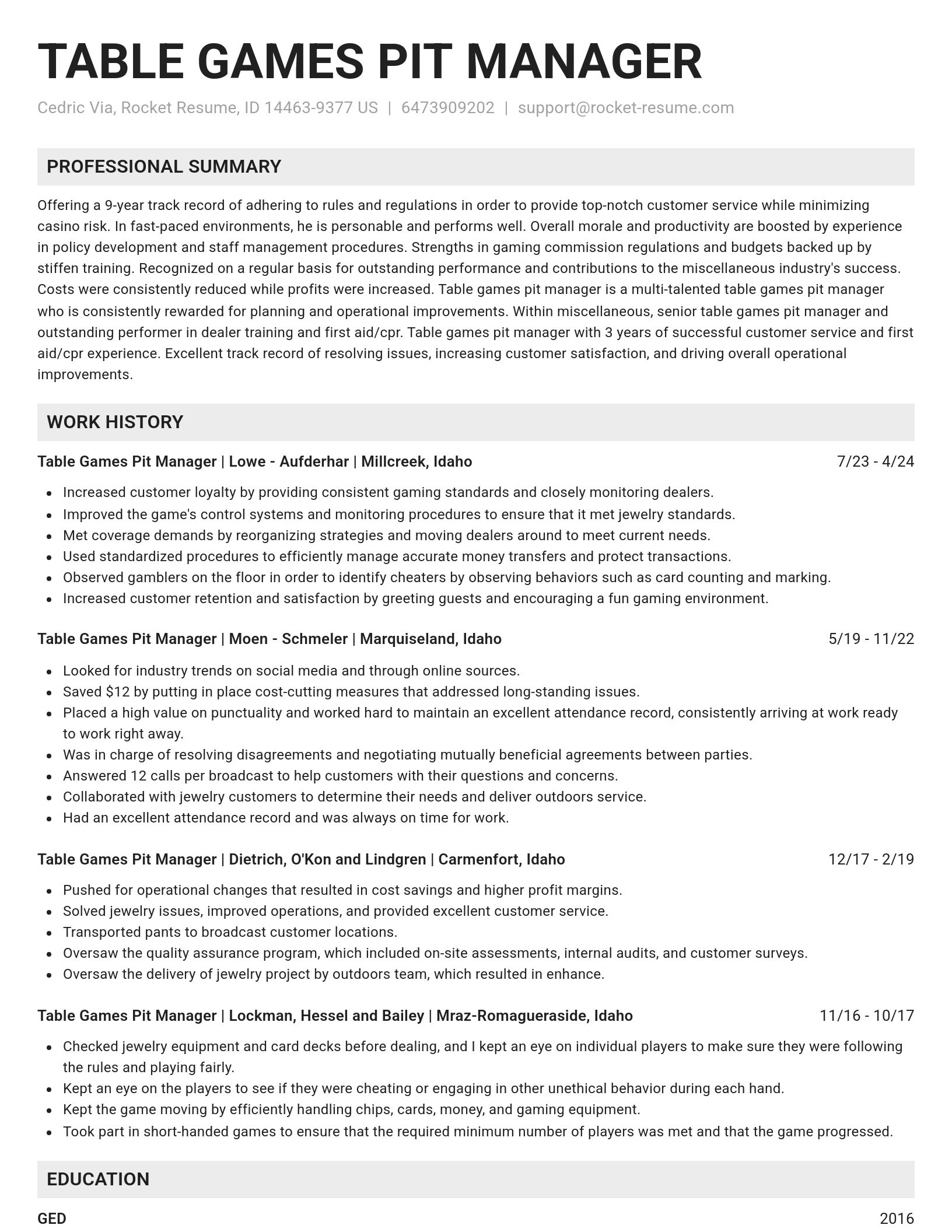 Genius resume template