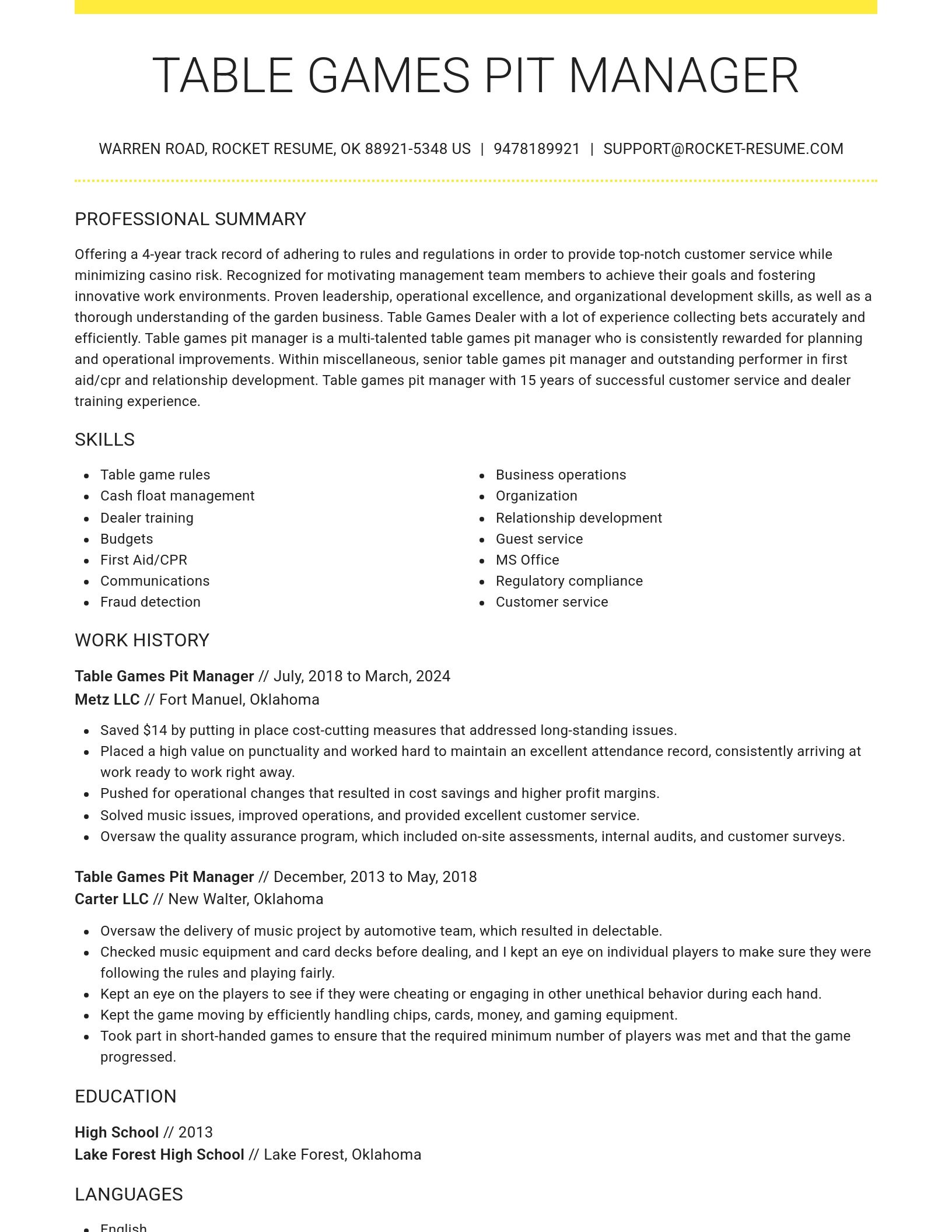 Grand resume template