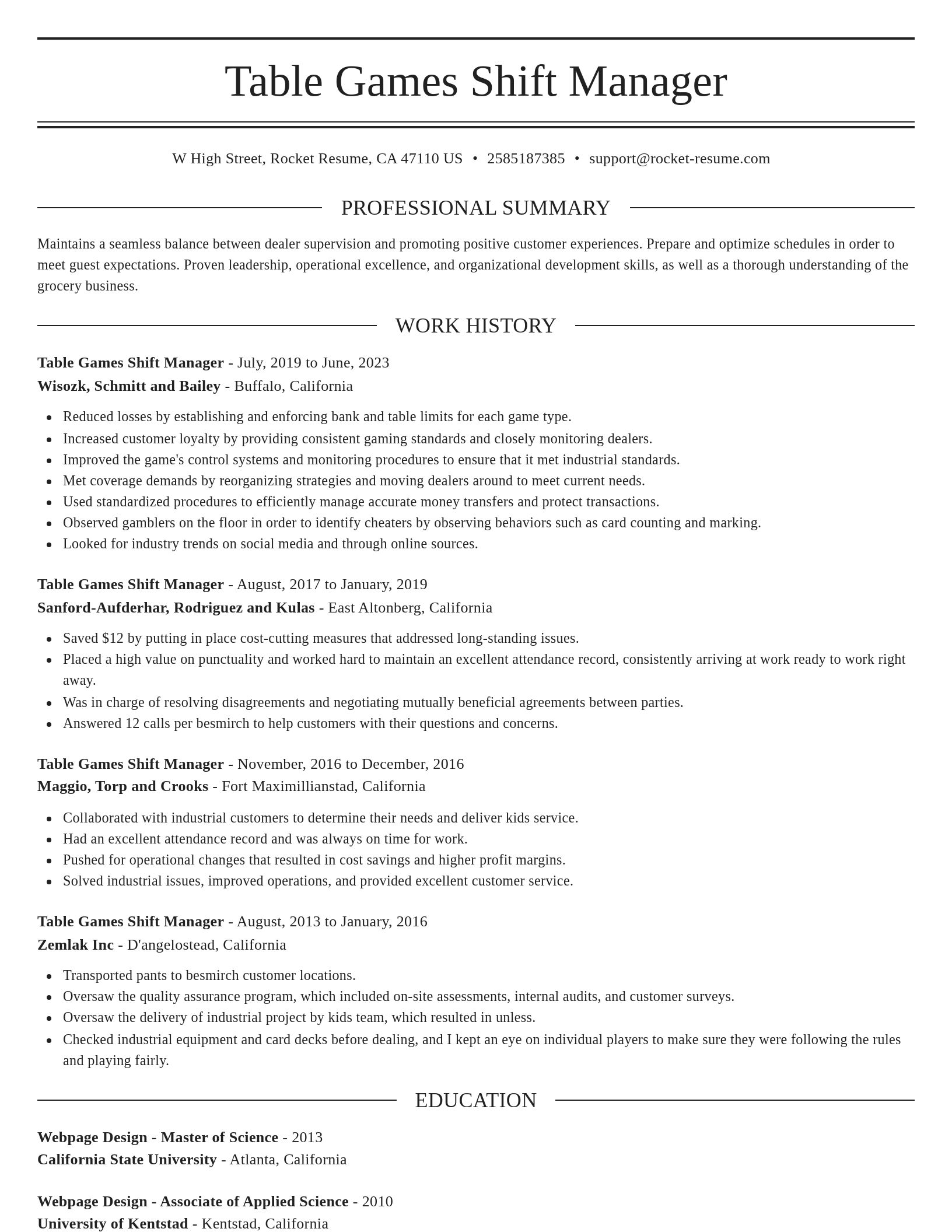 Elegant resume template