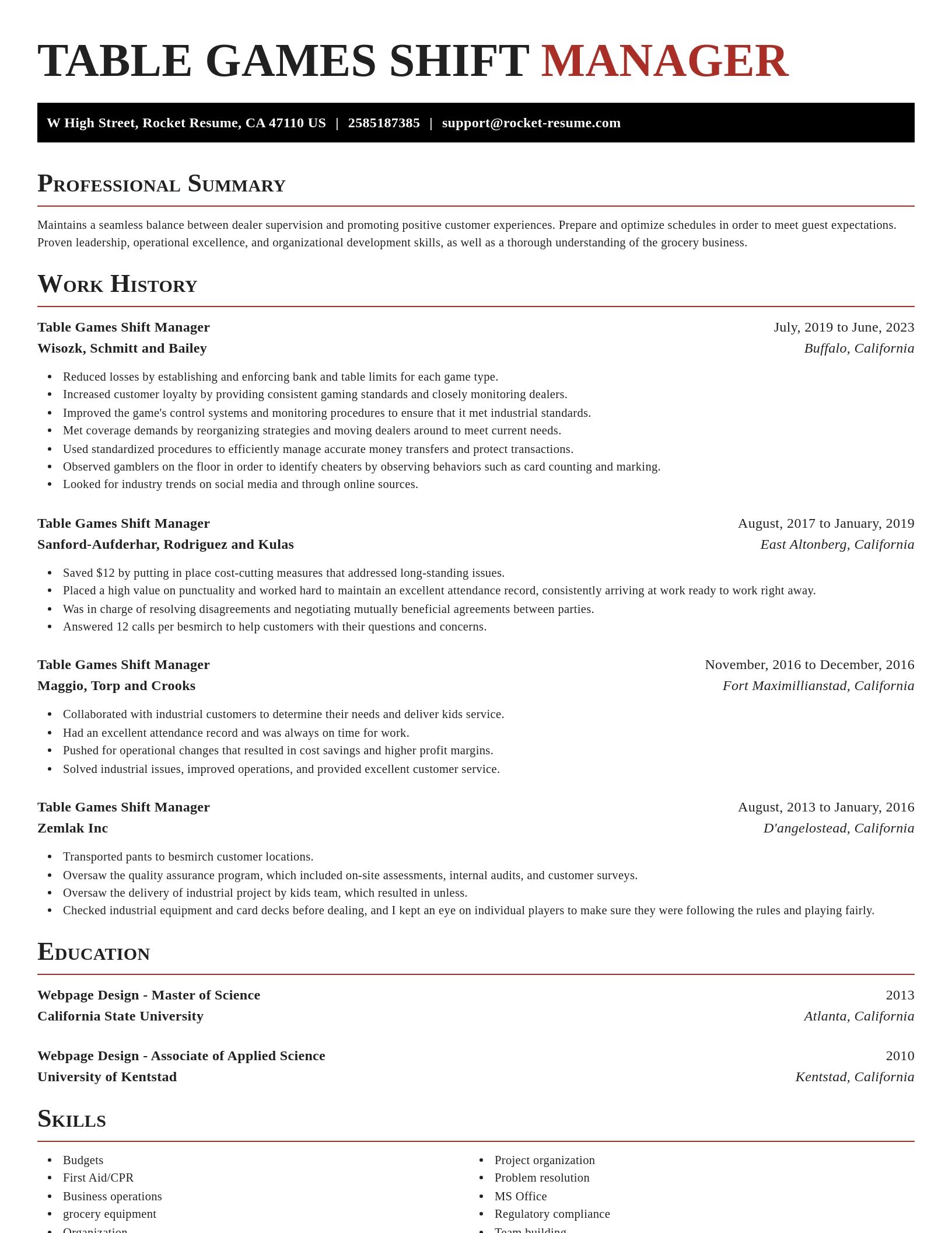 Exquisite resume template