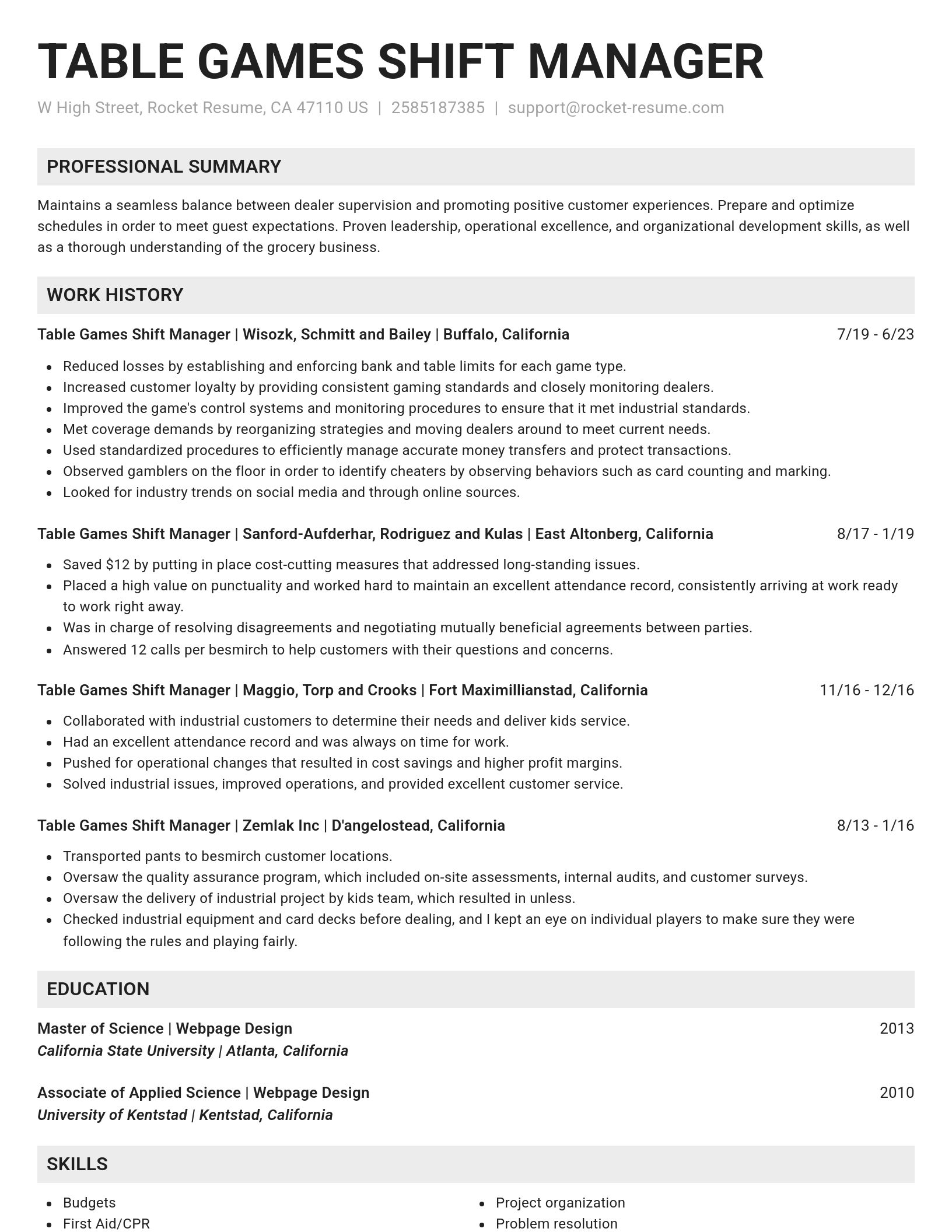 Genius resume template