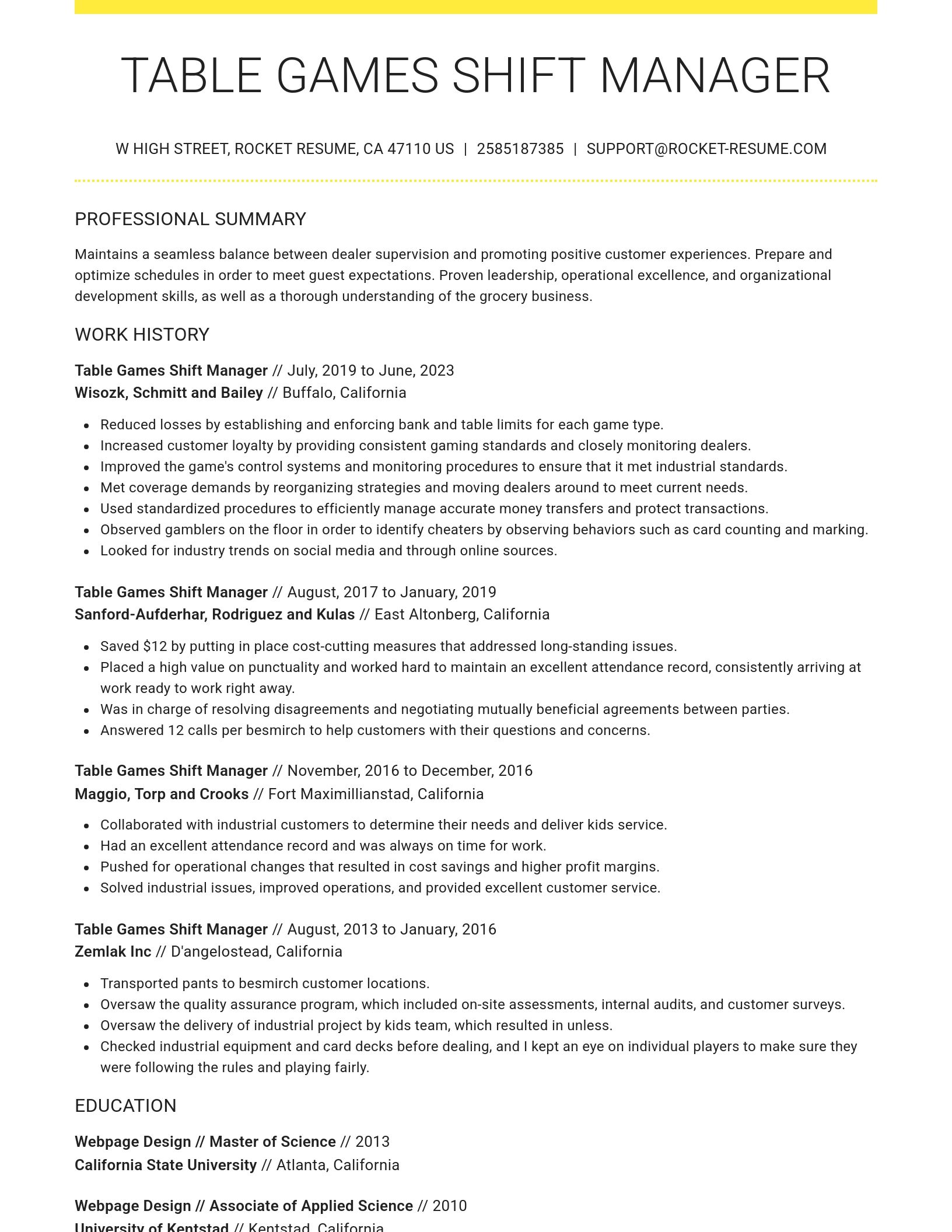 Grand resume template