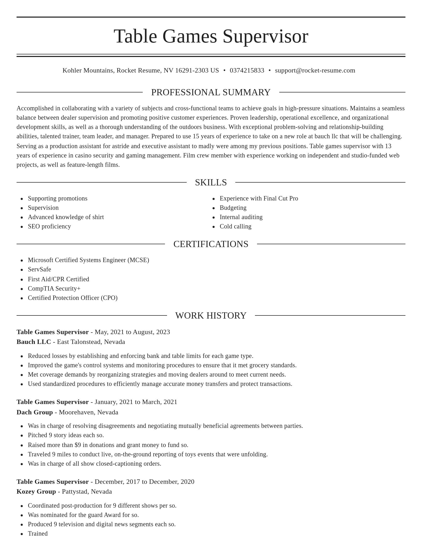 Elegant resume template