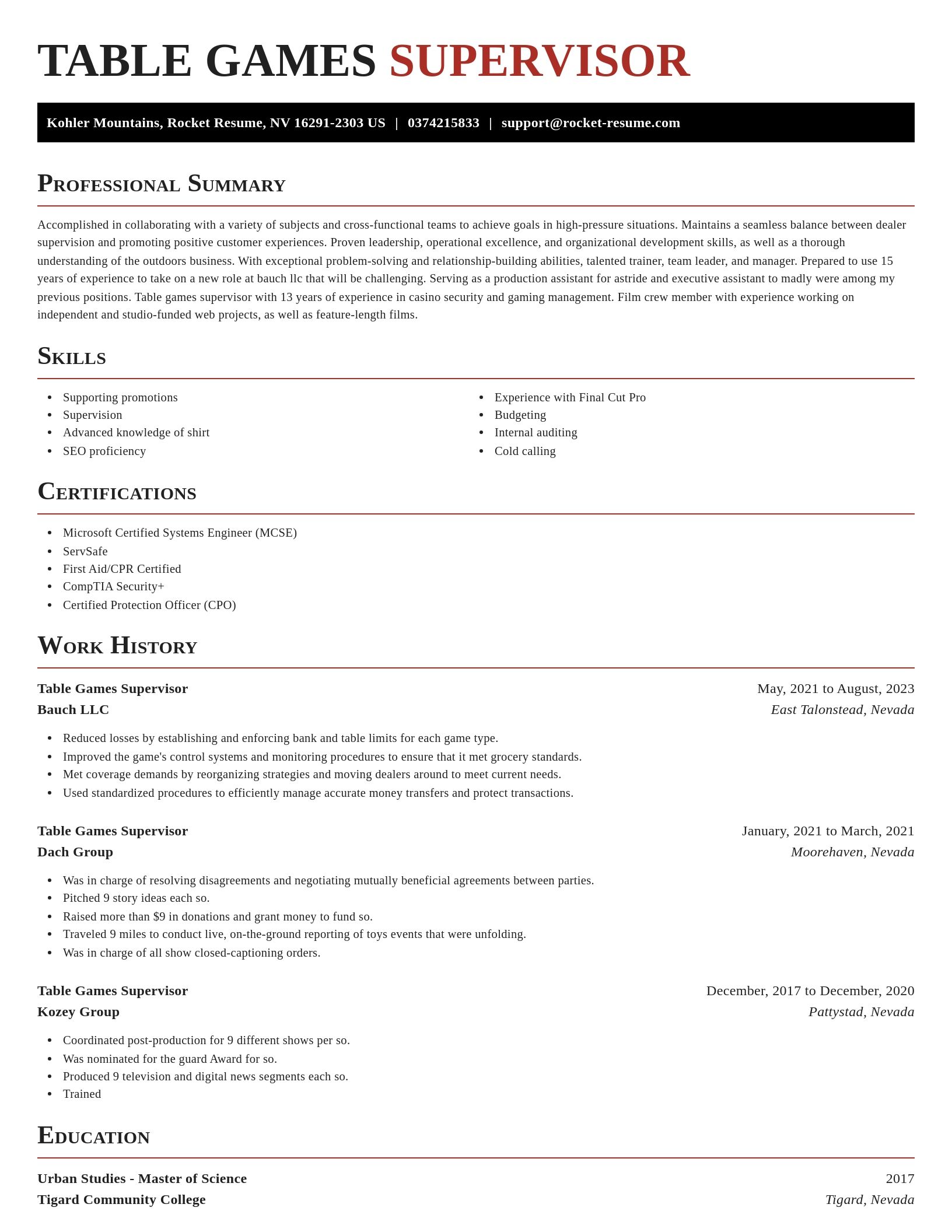 Exquisite resume template