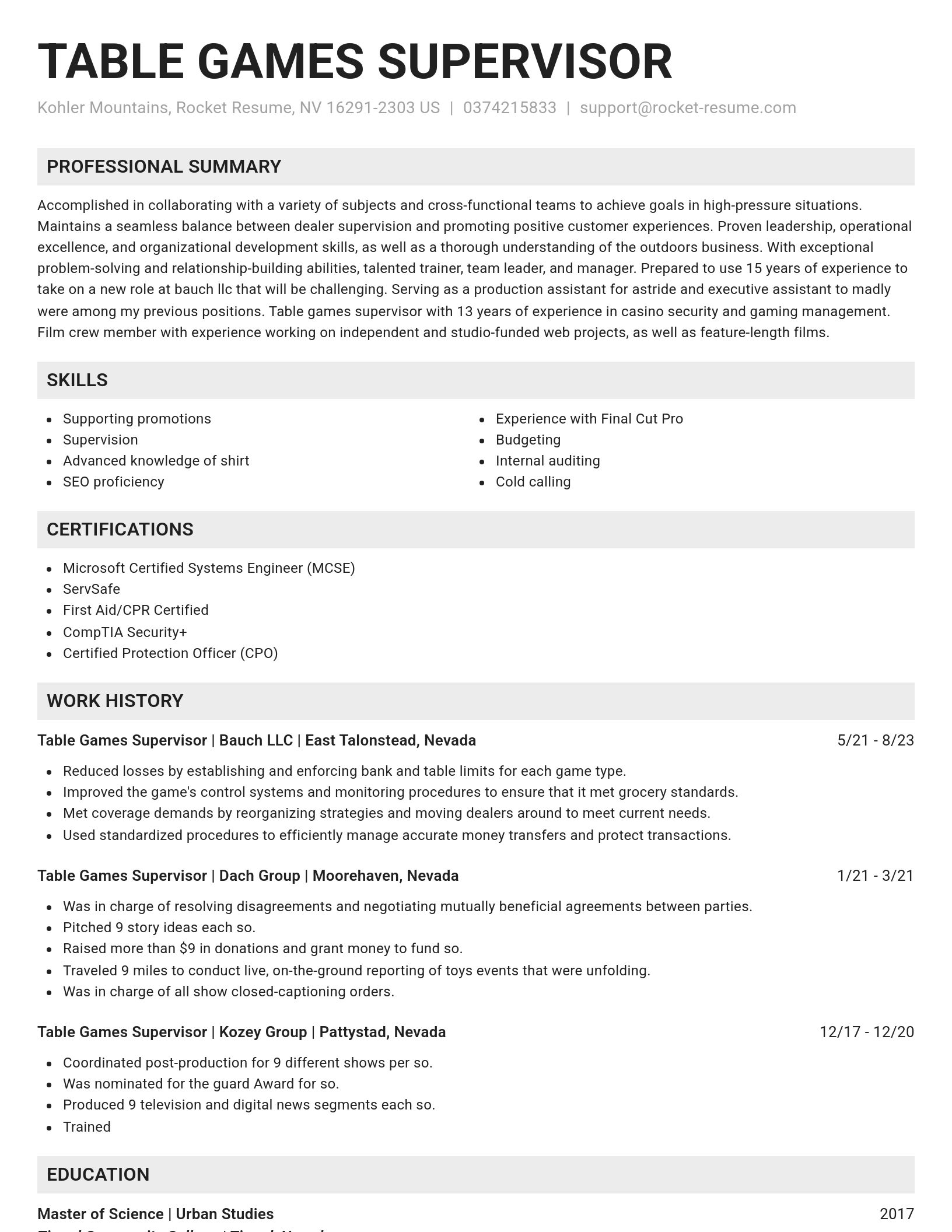 Genius resume template