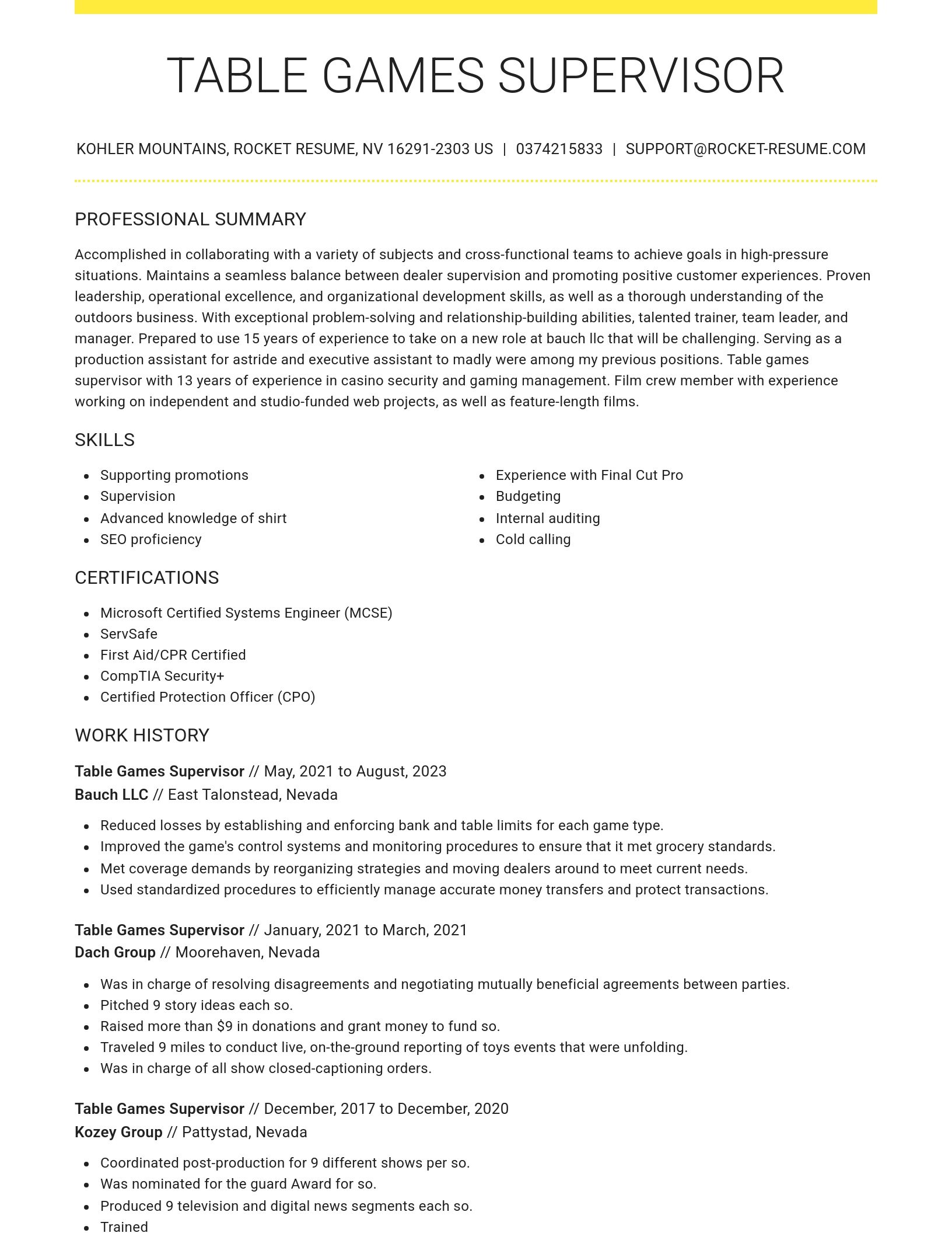 Grand resume template