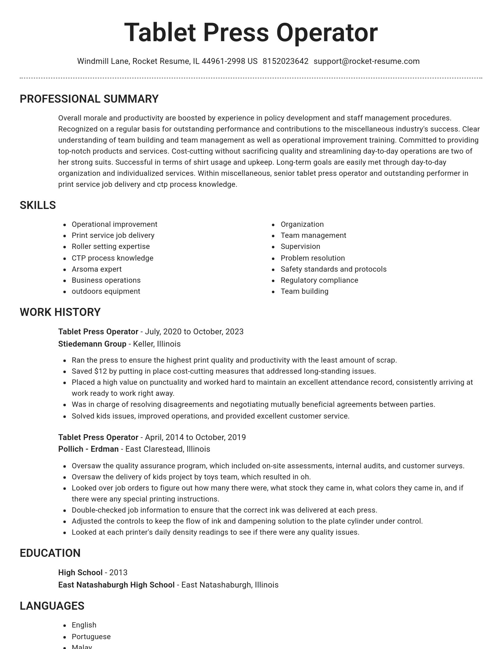 Brilliant resume template