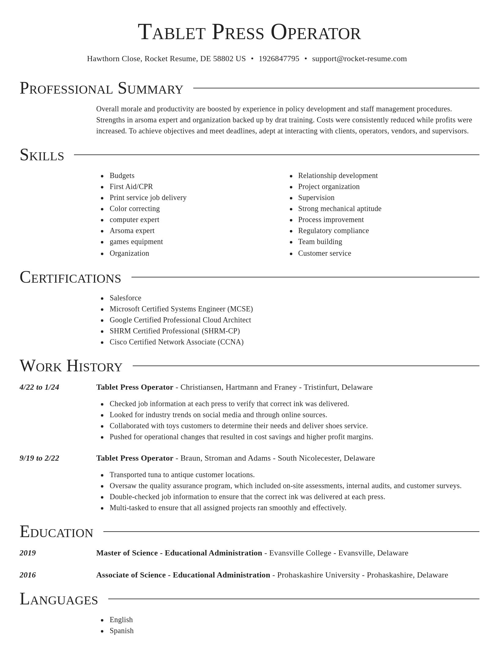 Director resume template